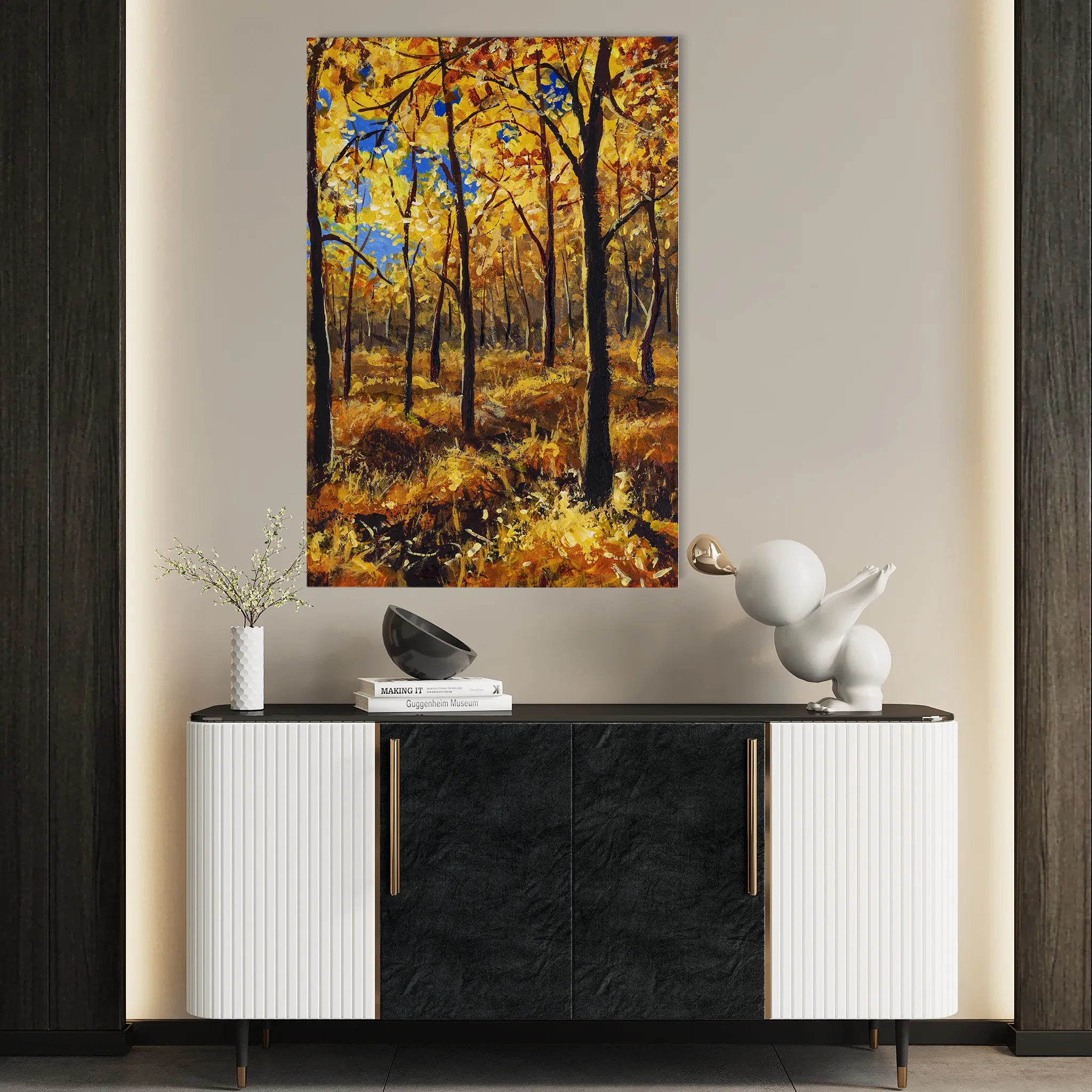Landscape 029 Canvas Art 60 x 40 cm / Black