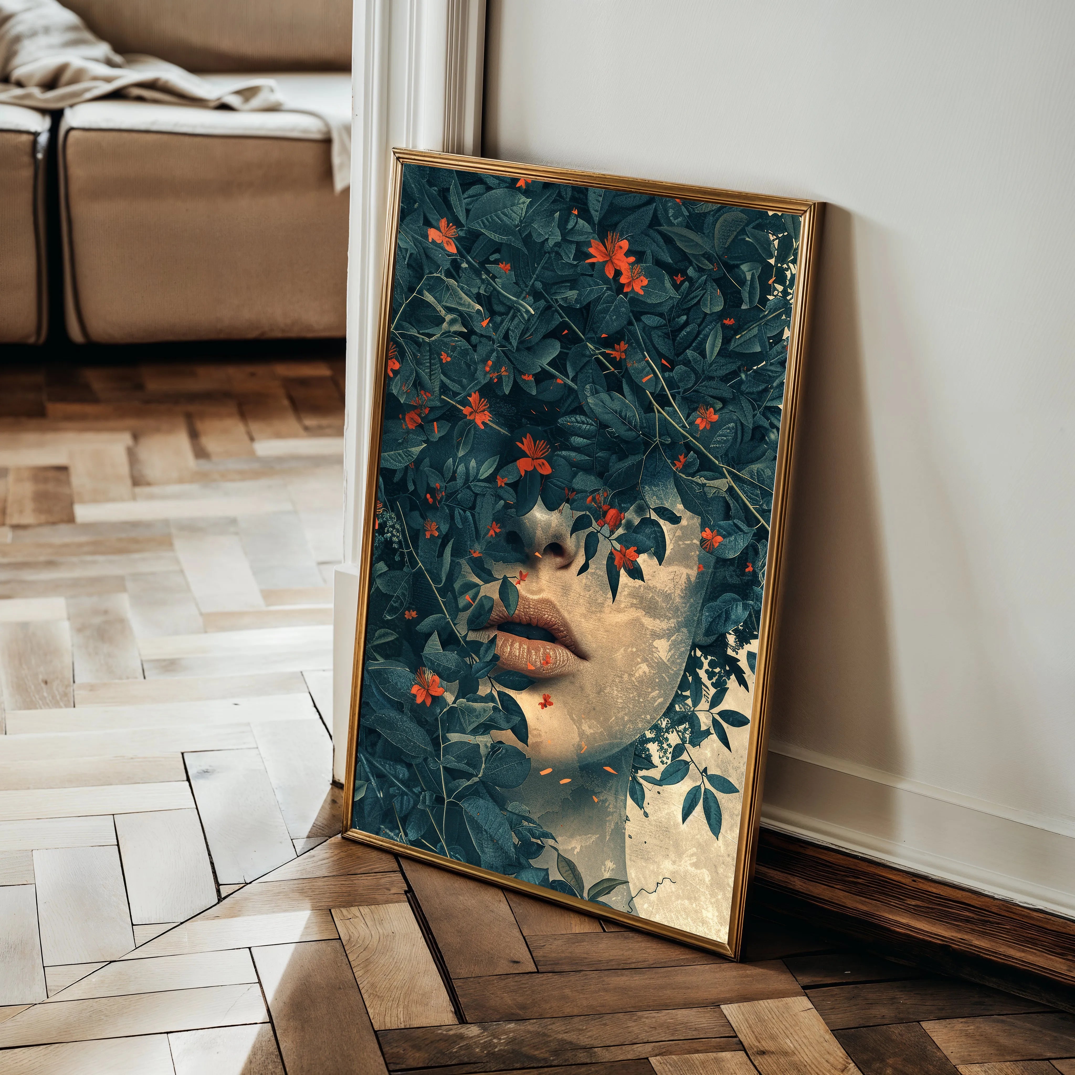 Portrait 029 Canvas Art 60 x 40 cm / Black