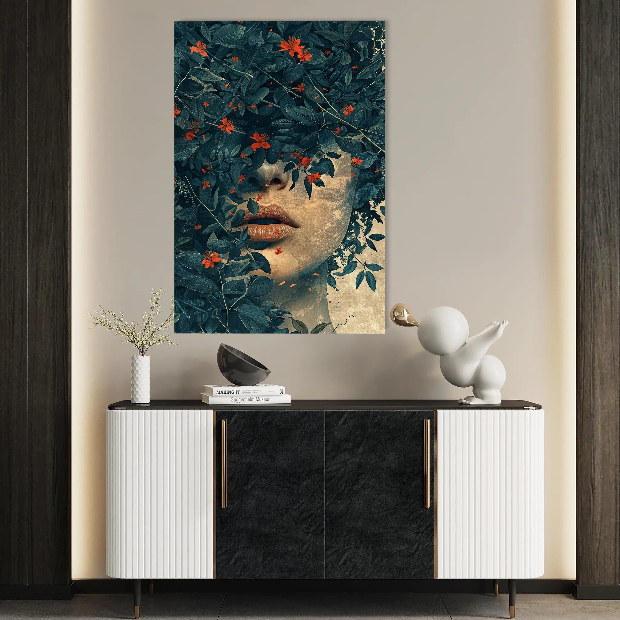 Portrait 029 Canvas Art 60 x 40 cm / Black