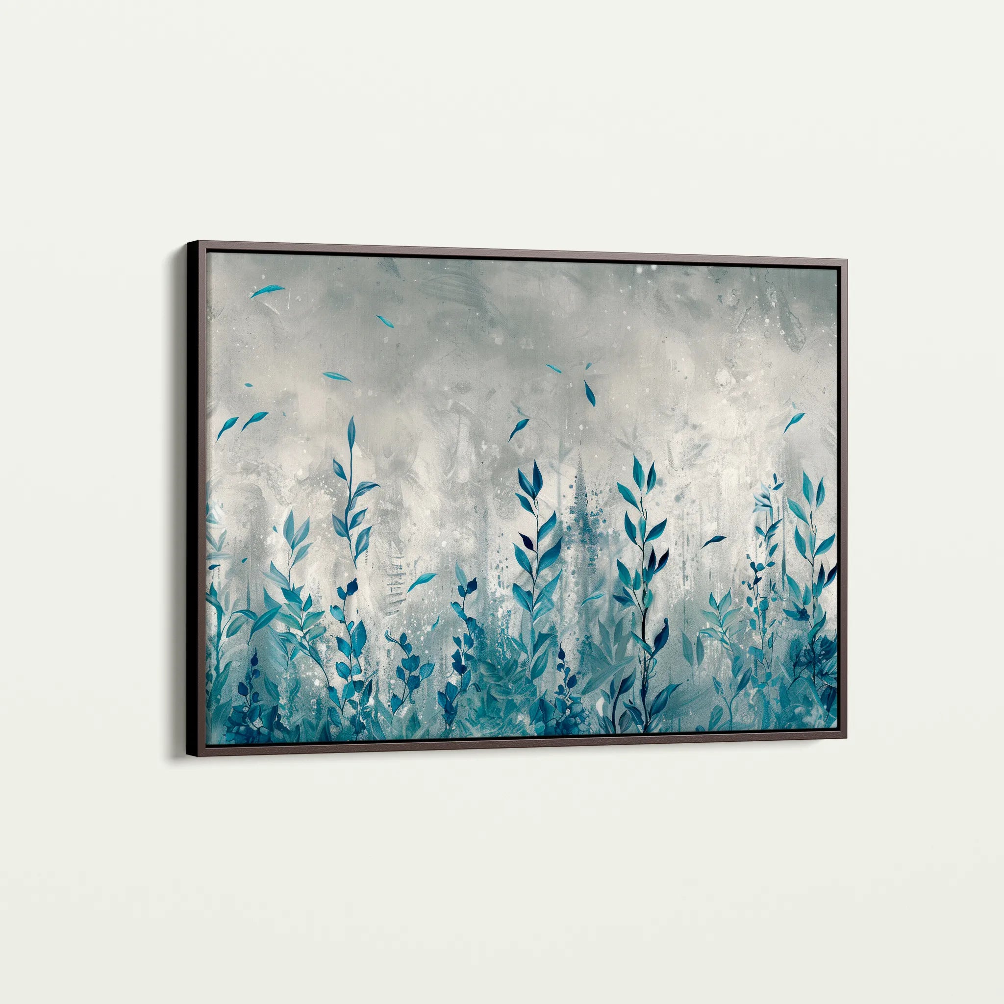Floral 030 Canvas Art 60 x 40 cm / Black