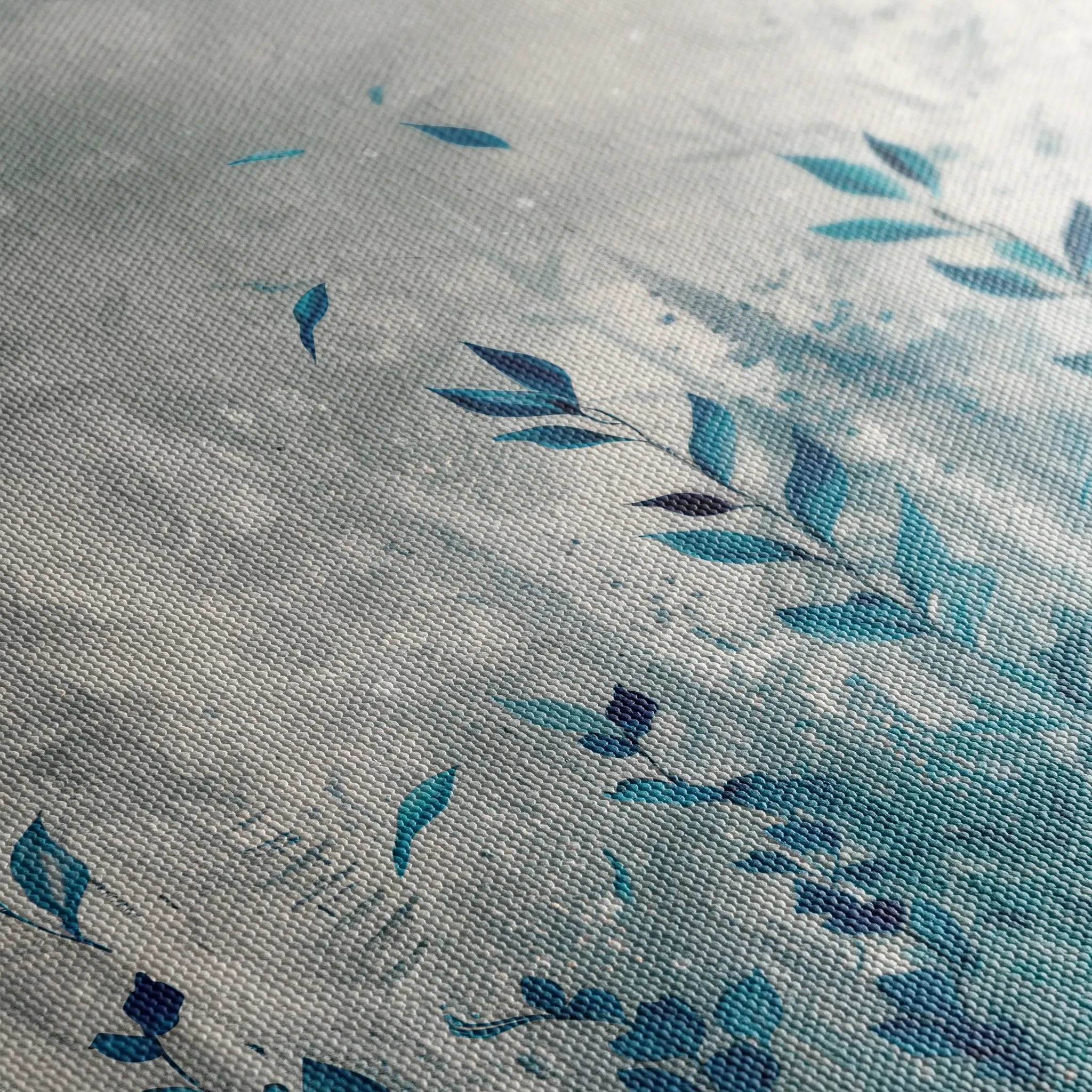 Floral 030 Canvas Art 60 x 40 cm / Black