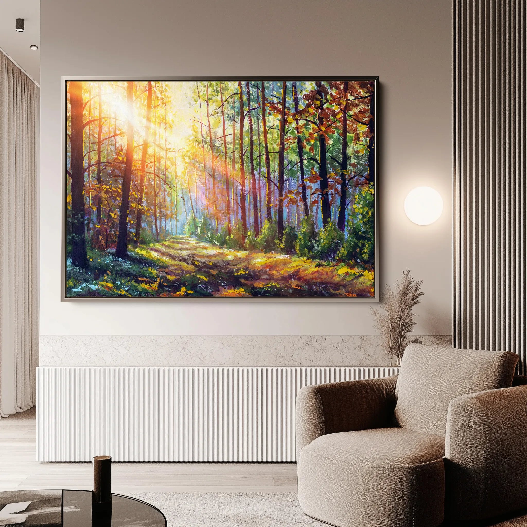 Landscape 030 Canvas Art 60 x 40 cm / Black