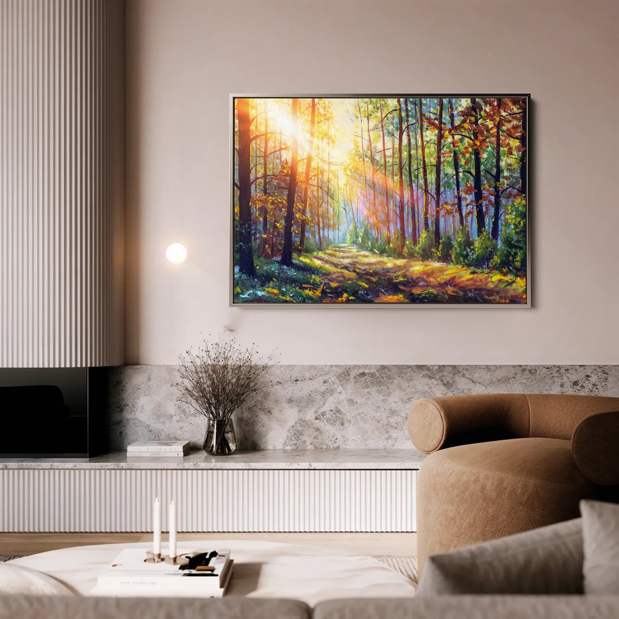Landscape 030 Canvas Art 60 x 40 cm / Black