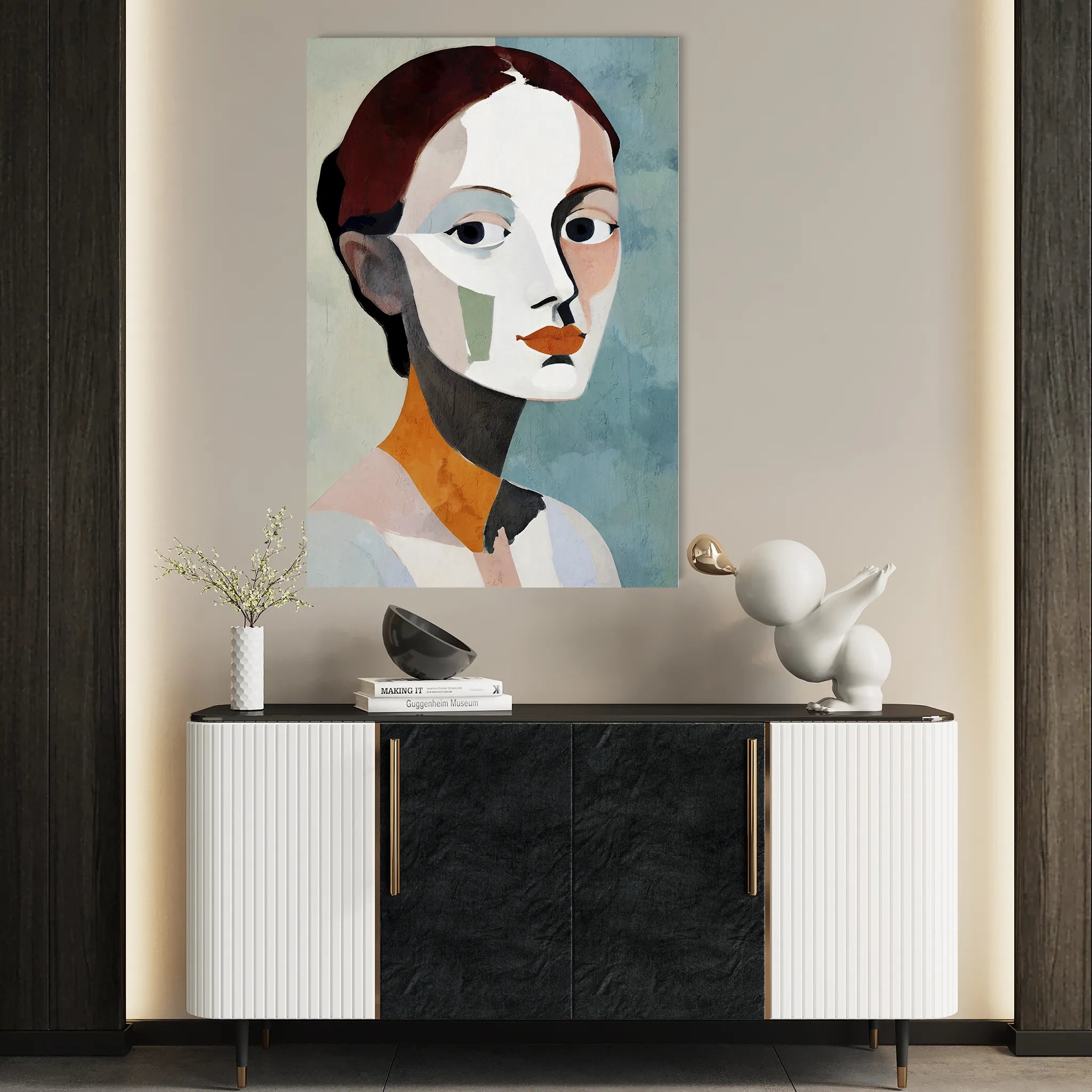 Portrait 030 Canvas Art 60 x 40 cm / Black