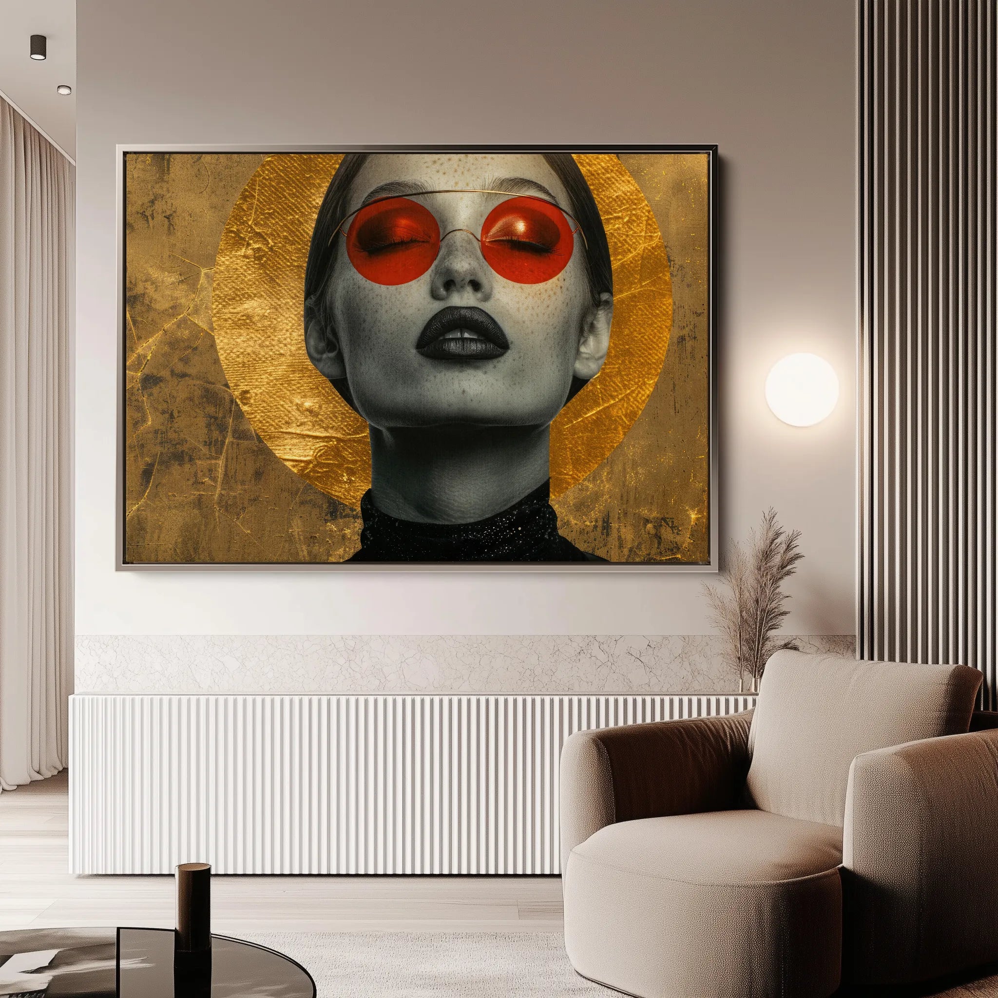 Portrait 031 Canvas Art 60 x 40 cm / Black