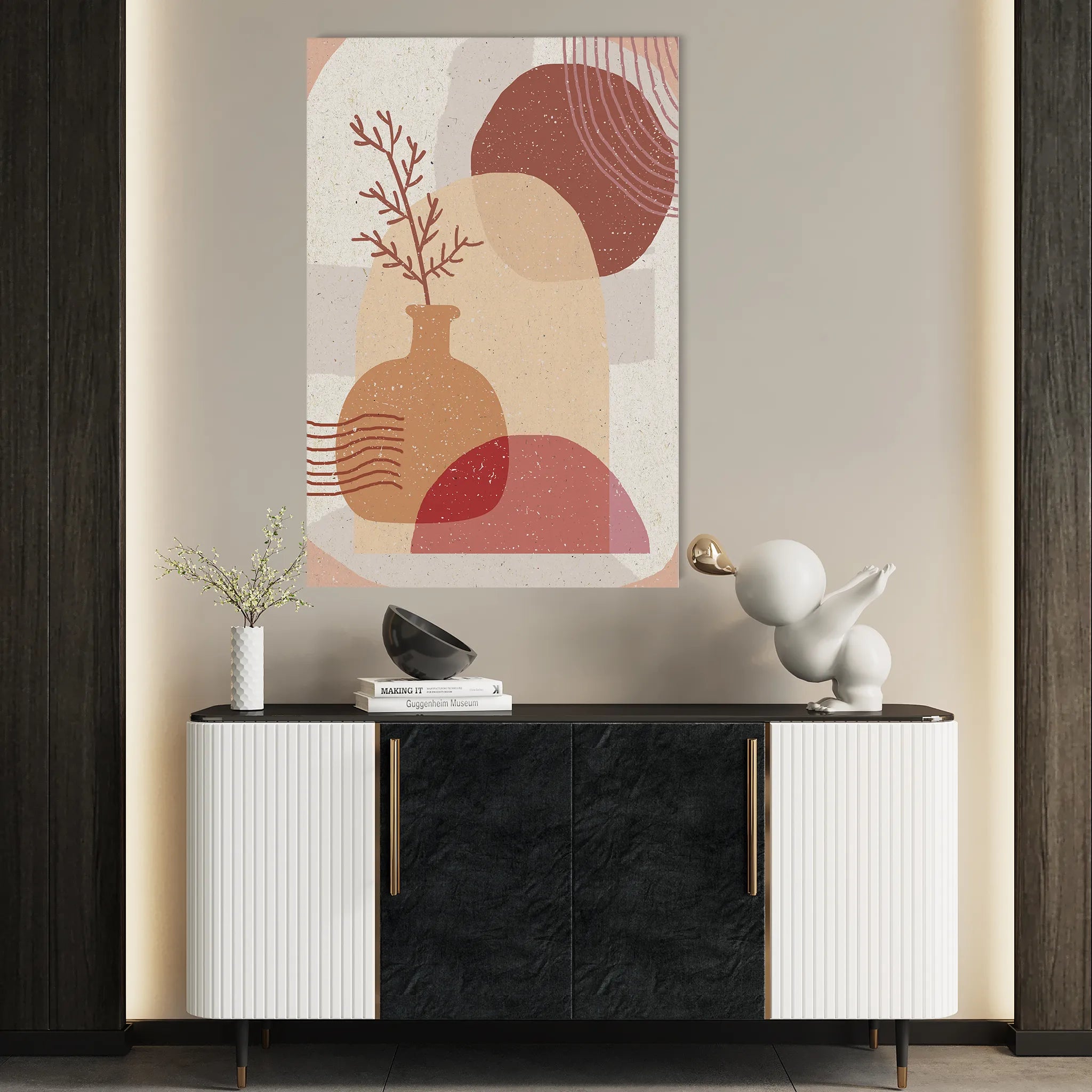 Boho 032 Canvas Art 60 x 40 cm / Black