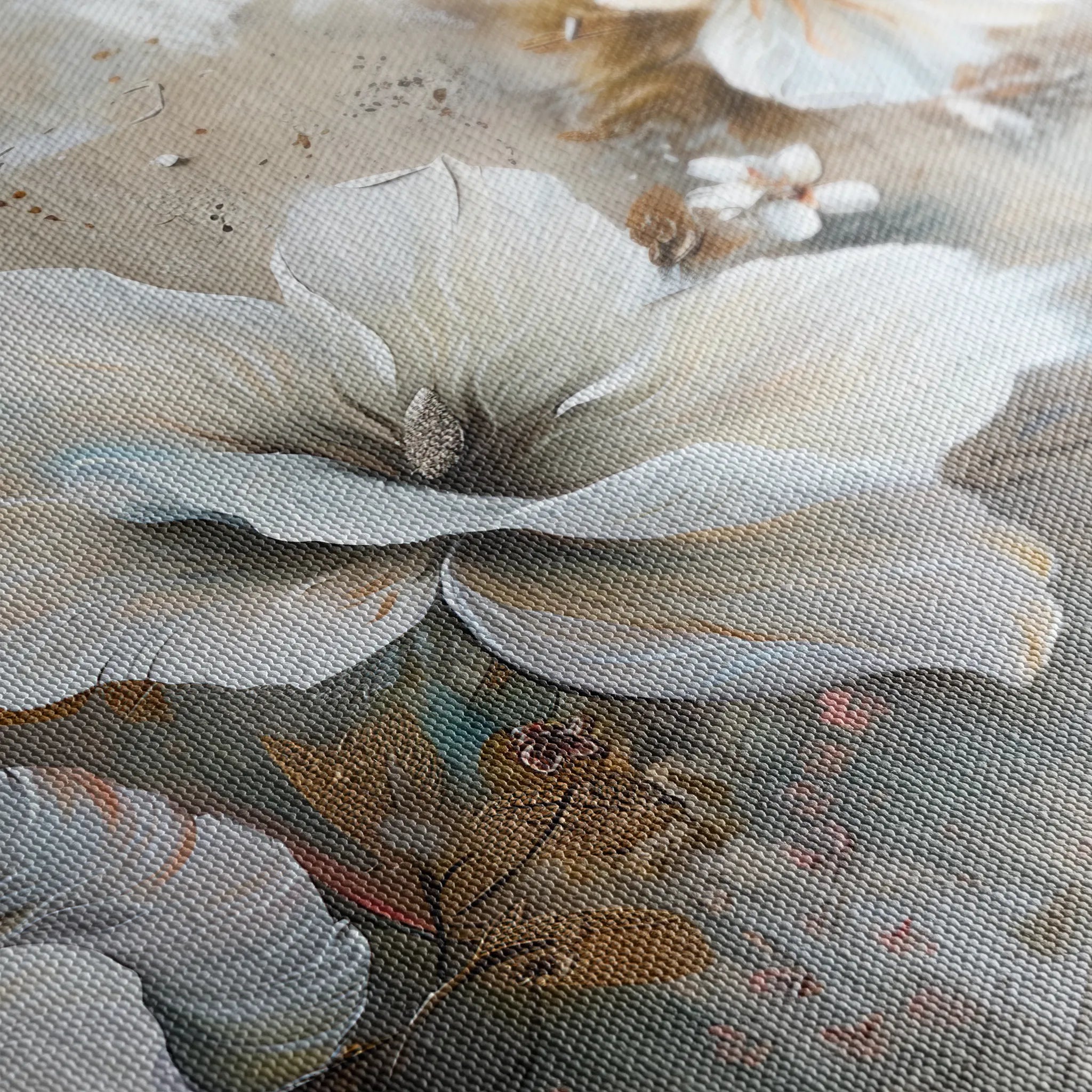 Floral 032 Canvas Art 60 x 40 cm / Black