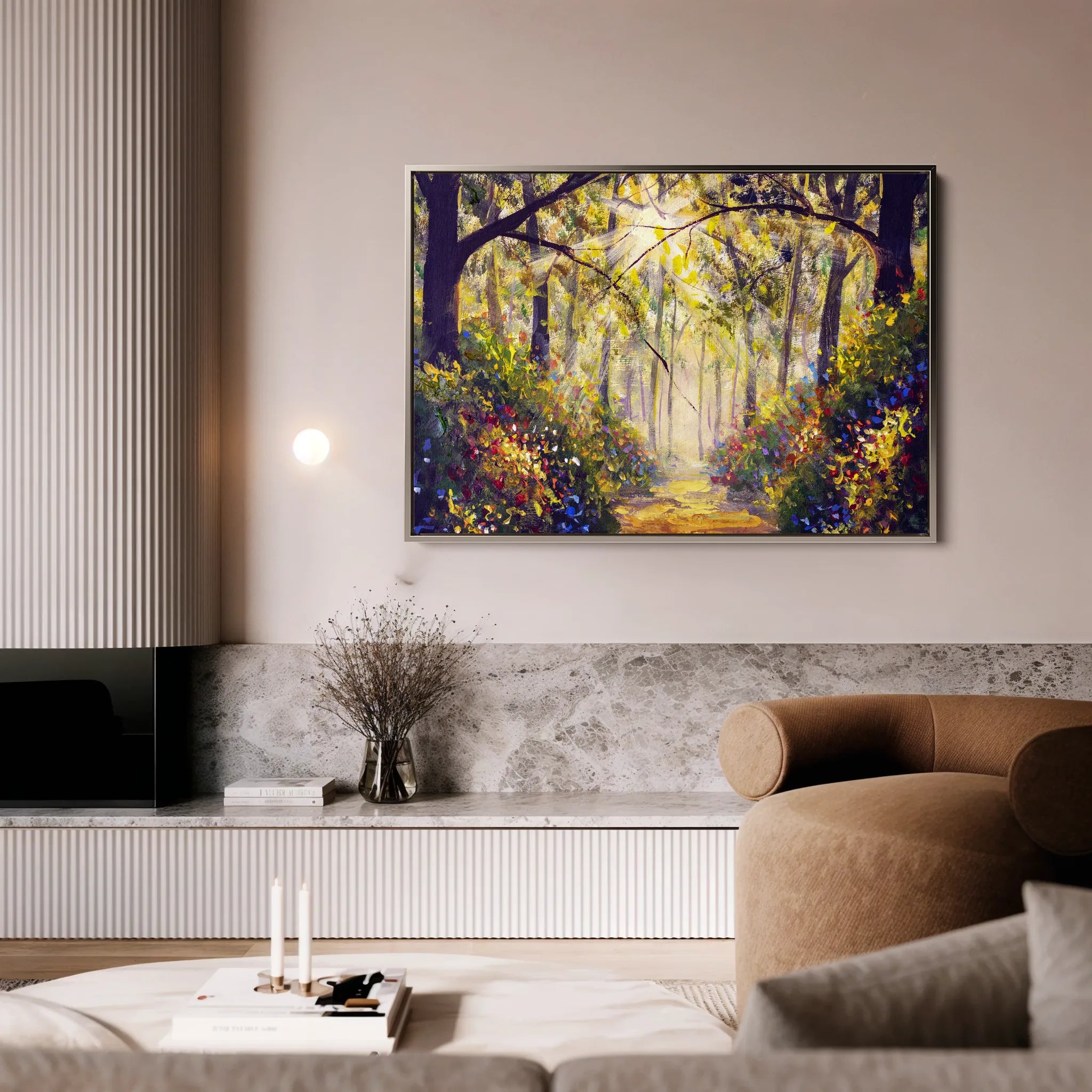 Landscape 032 Canvas Art 60 x 40 cm / Black