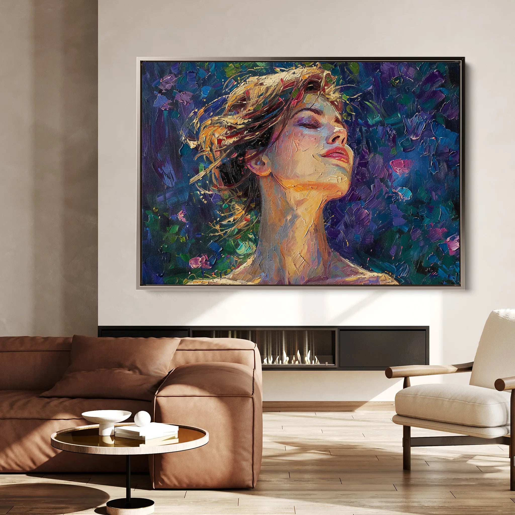 Portrait 032 Canvas Art 60 x 40 cm / Black