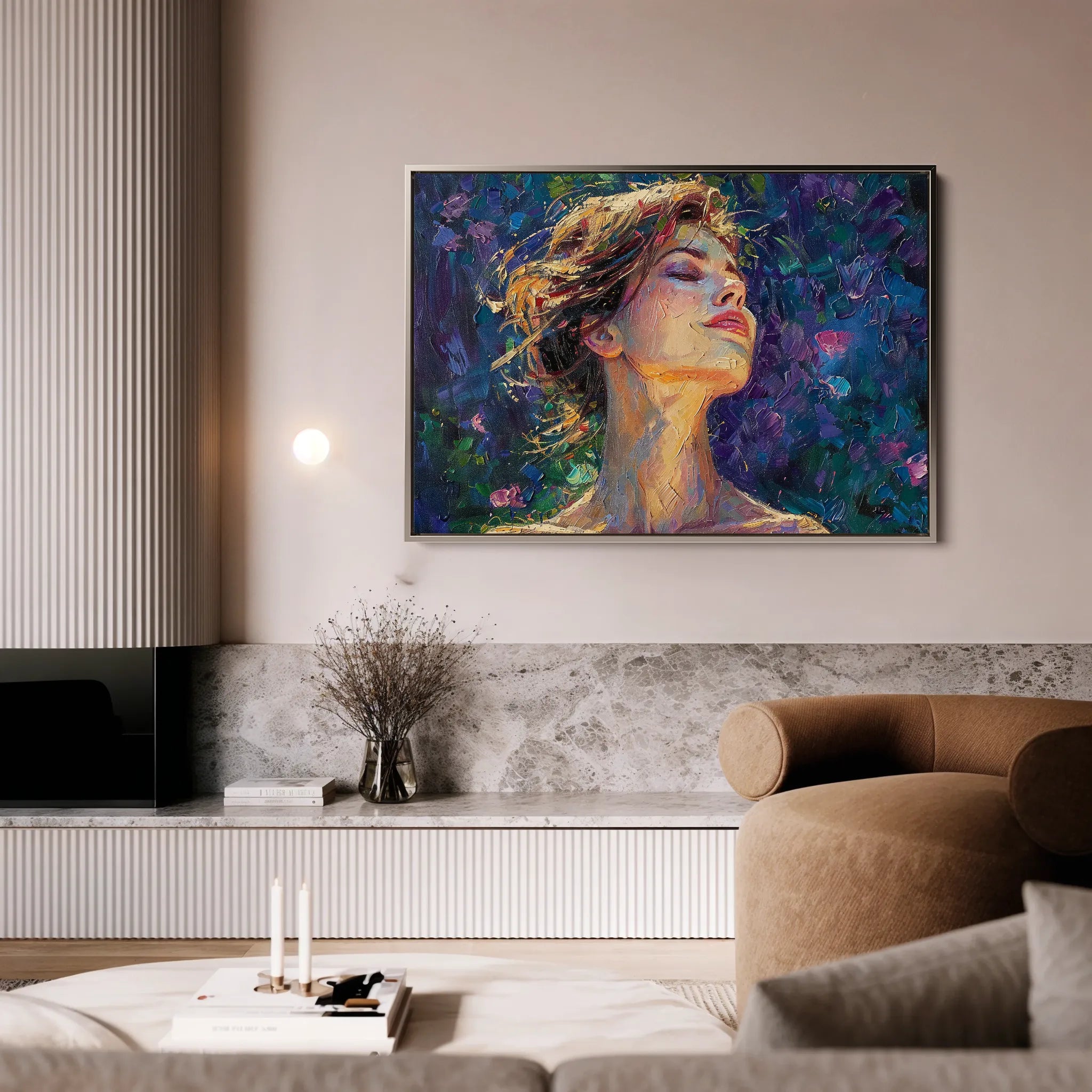 Portrait 032 Canvas Art 60 x 40 cm / Black