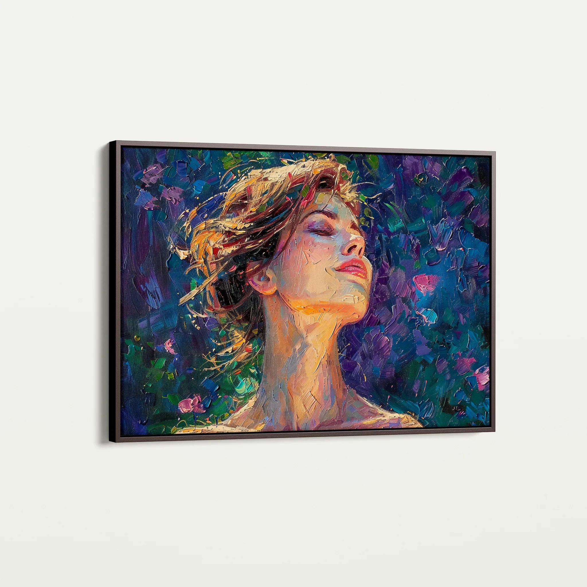 Portrait 032 Canvas Art 60 x 40 cm / Black