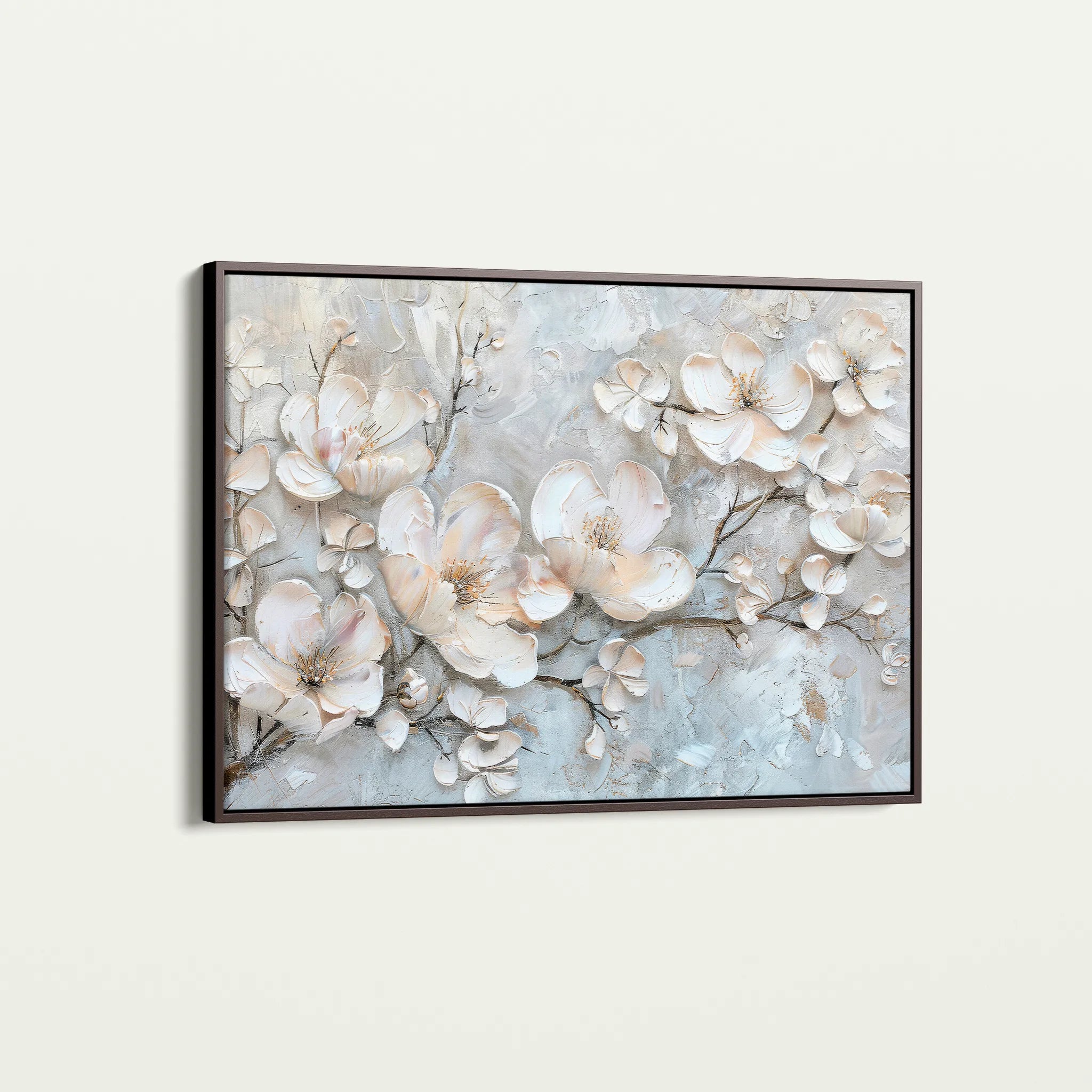 Floral 033 Canvas Art 60 x 40 cm / Black