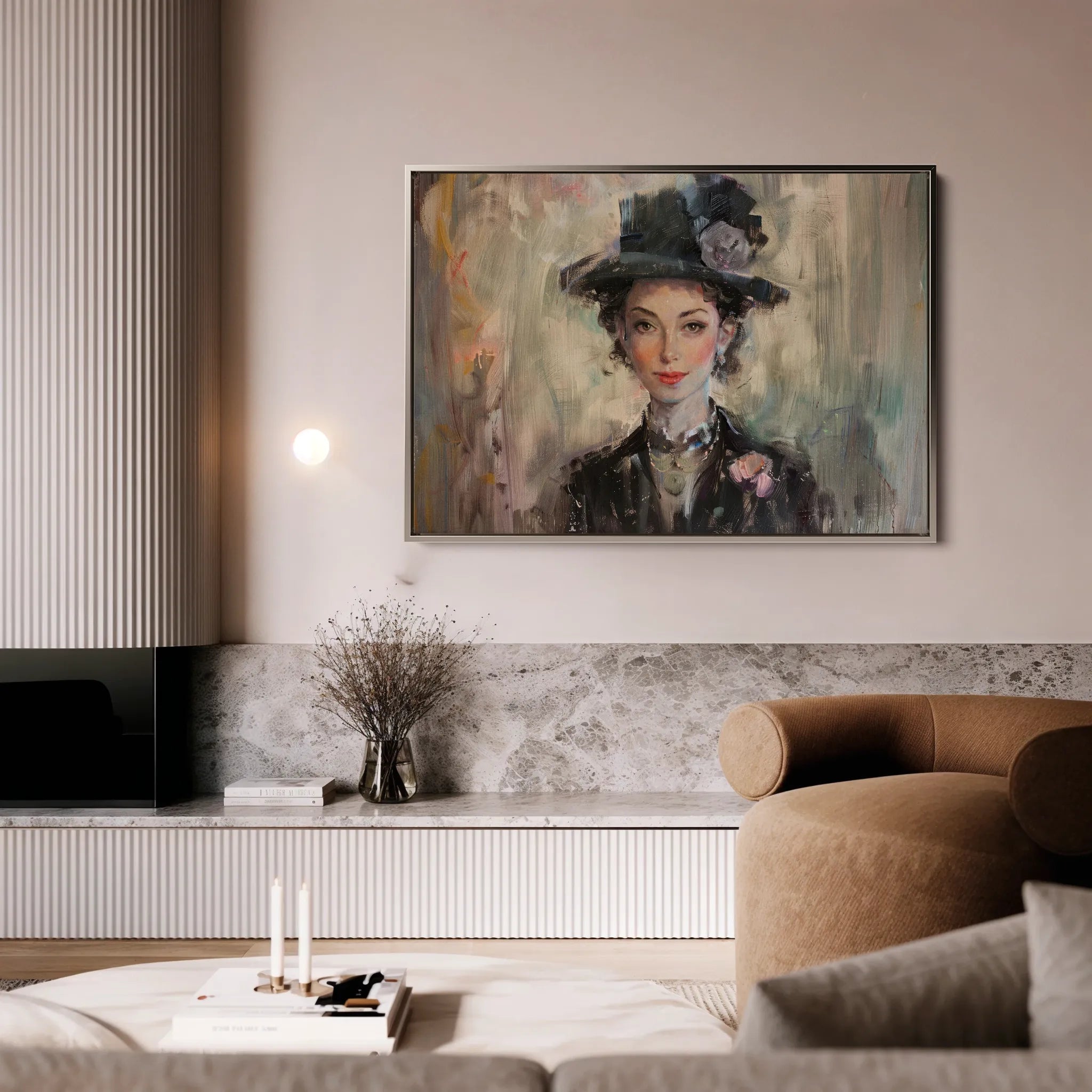 Portrait 033 Canvas Art 60 x 40 cm / Black