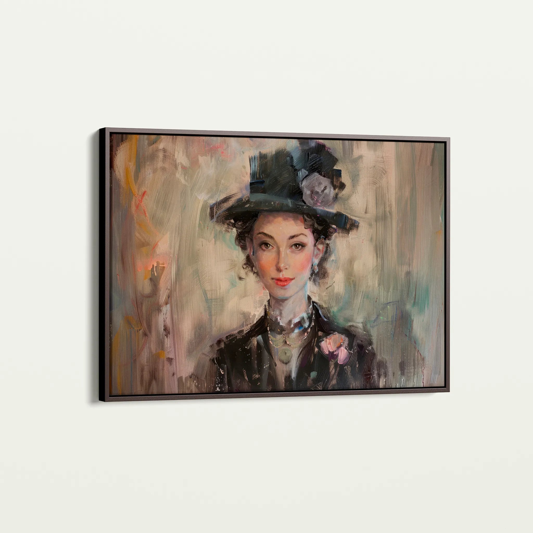 Portrait 033 Canvas Art 60 x 40 cm / Black