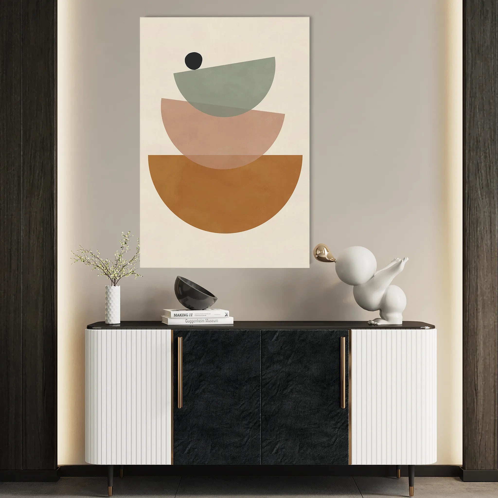 Boho 034 Canvas Art 60 x 40 cm / Black