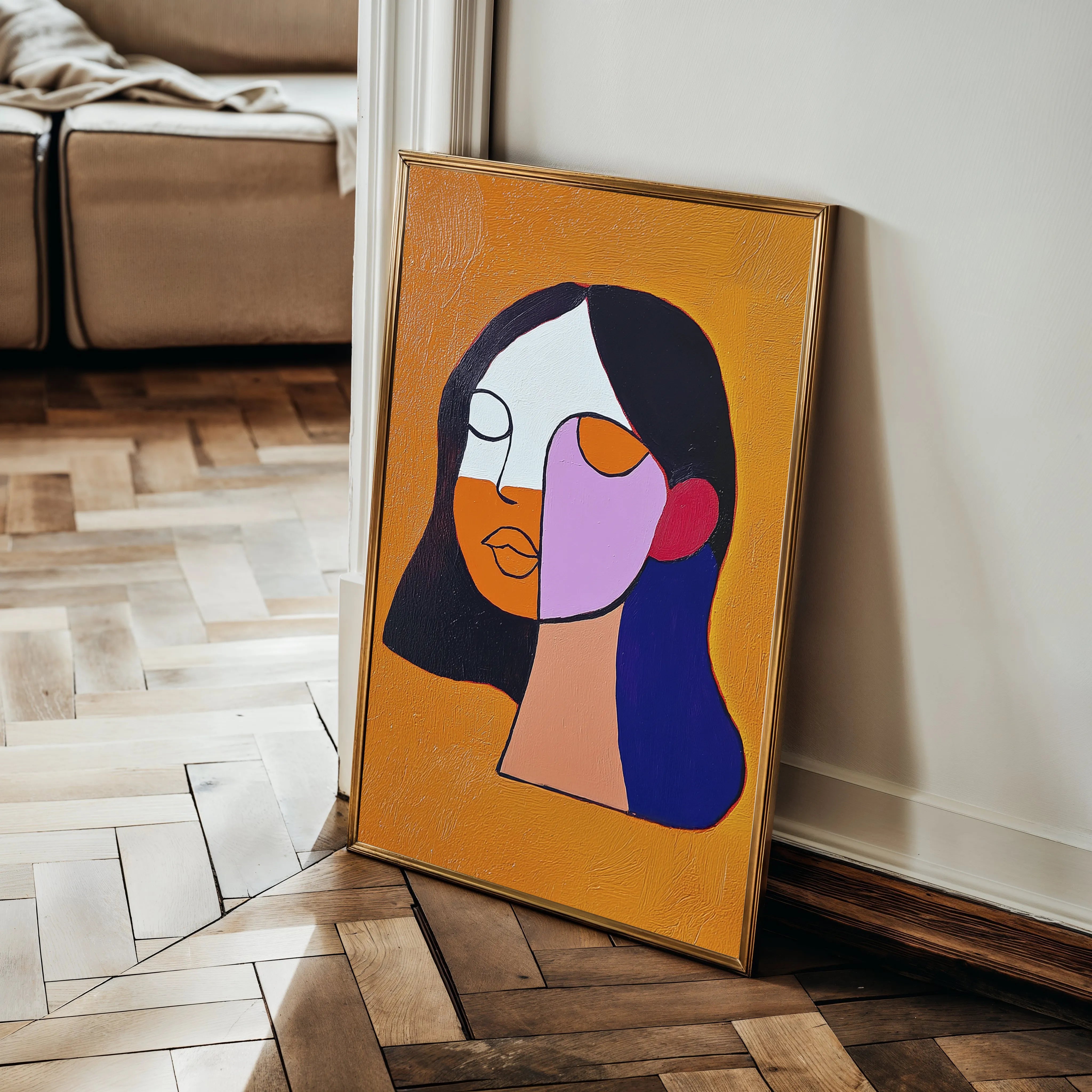 Portrait 034 Canvas Art 60 x 40 cm / Black