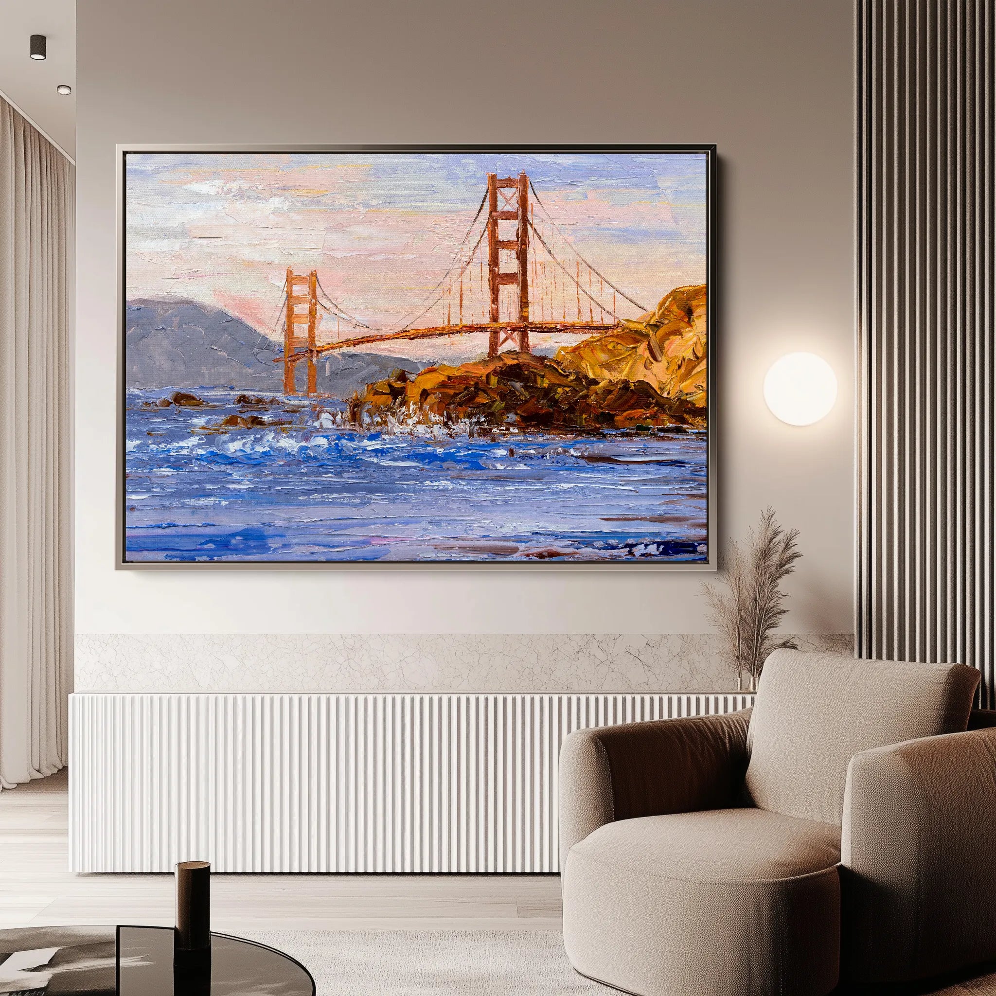 Landscape 035 Canvas Art 60 x 40 cm / Black