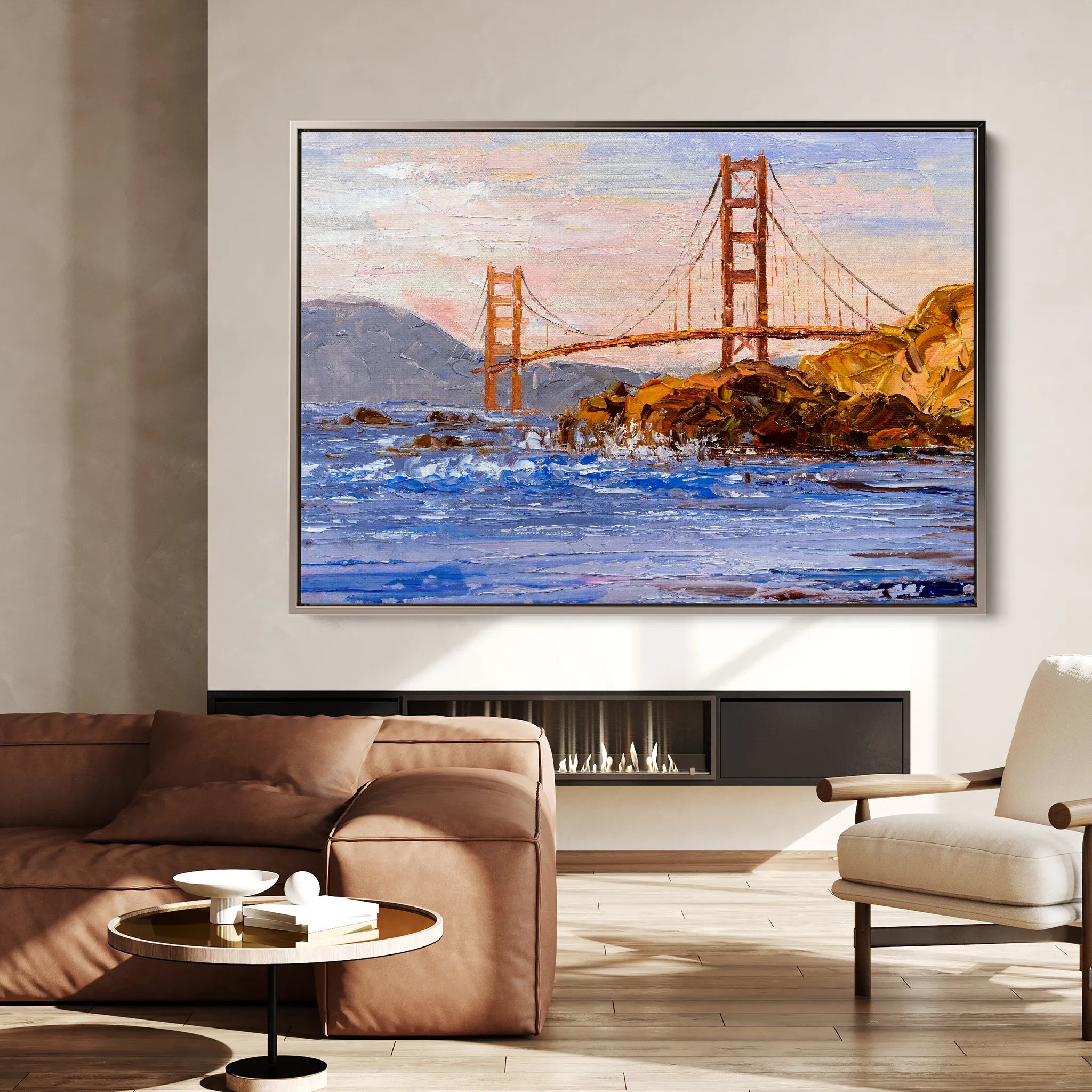 Landscape 035 Canvas Art 60 x 40 cm / Black