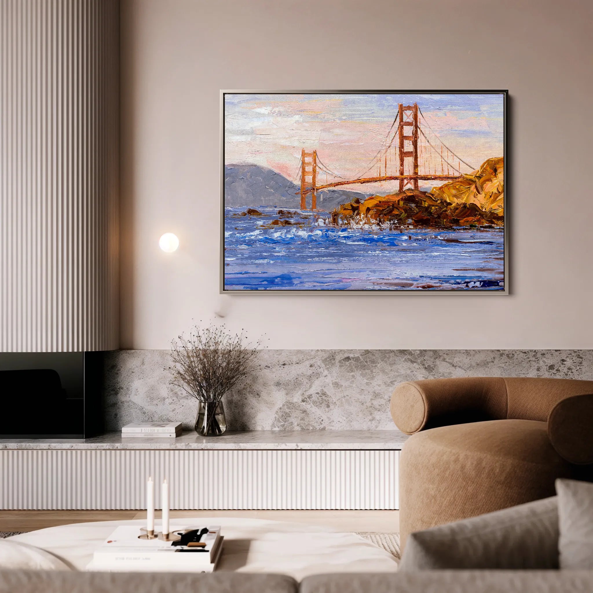 Landscape 035 Canvas Art 60 x 40 cm / Black