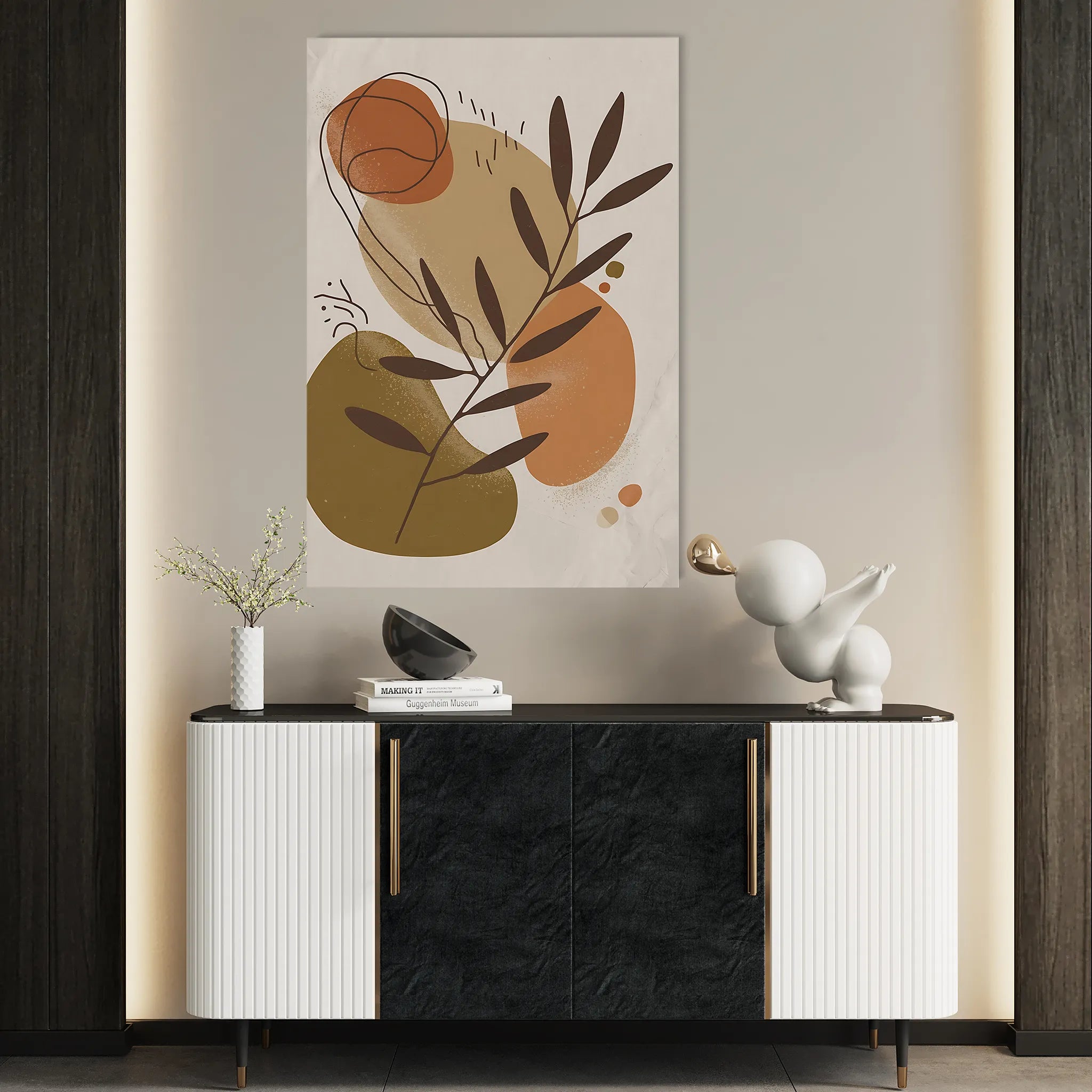 Boho 036 Canvas Art 60 x 40 cm / Black