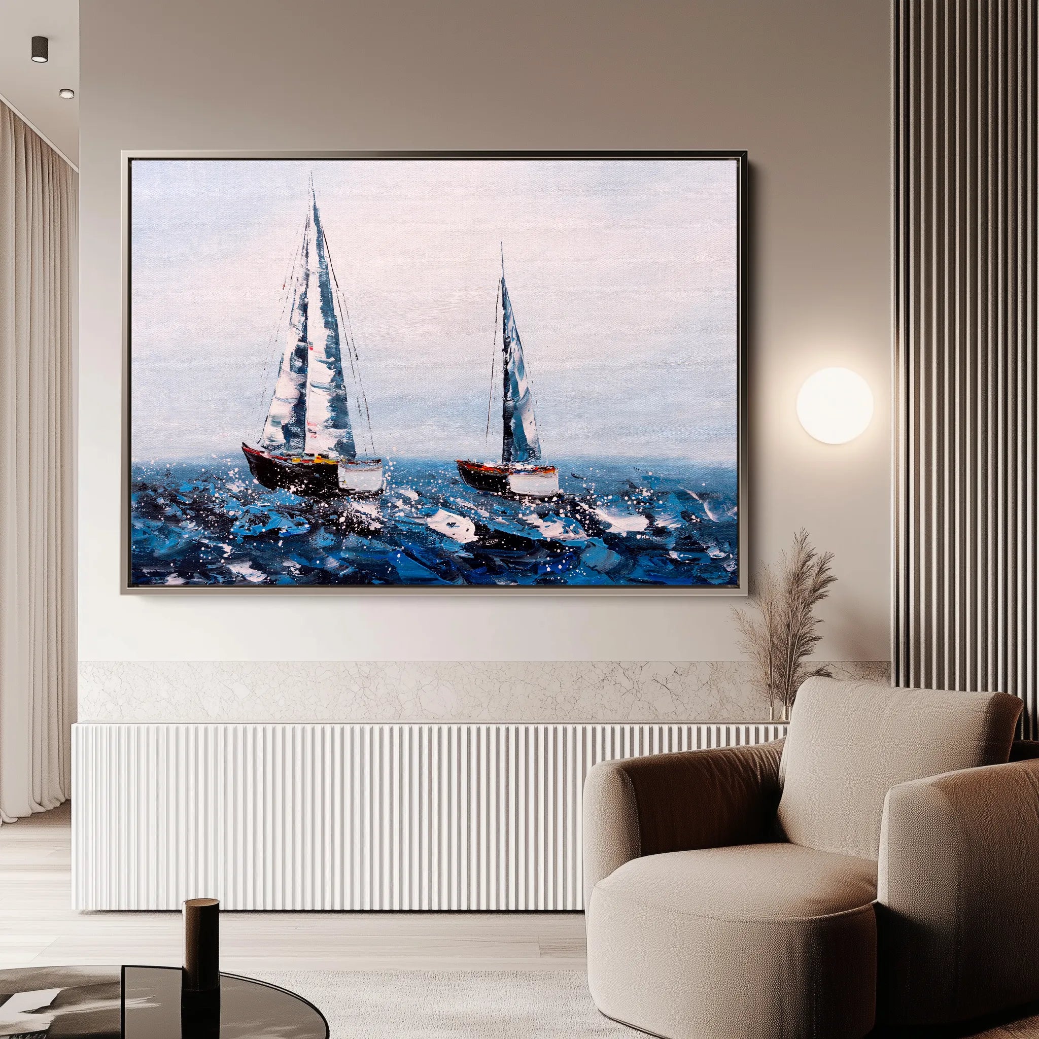 Landscape 036 Canvas Art 60 x 40 cm / Black