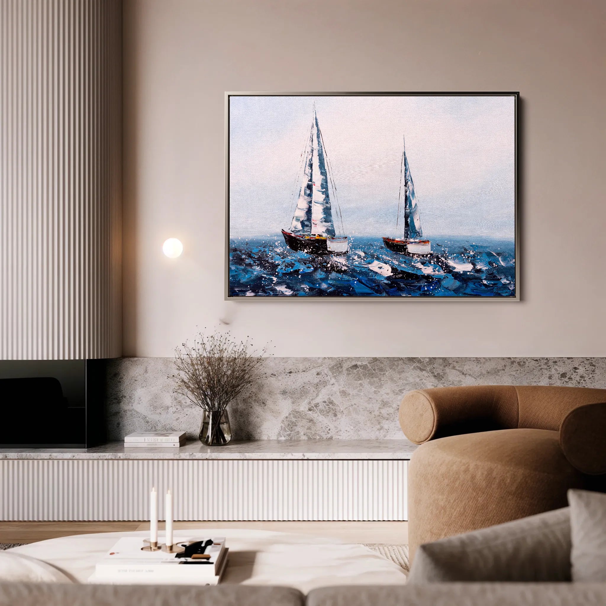 Landscape 036 Canvas Art 60 x 40 cm / Black