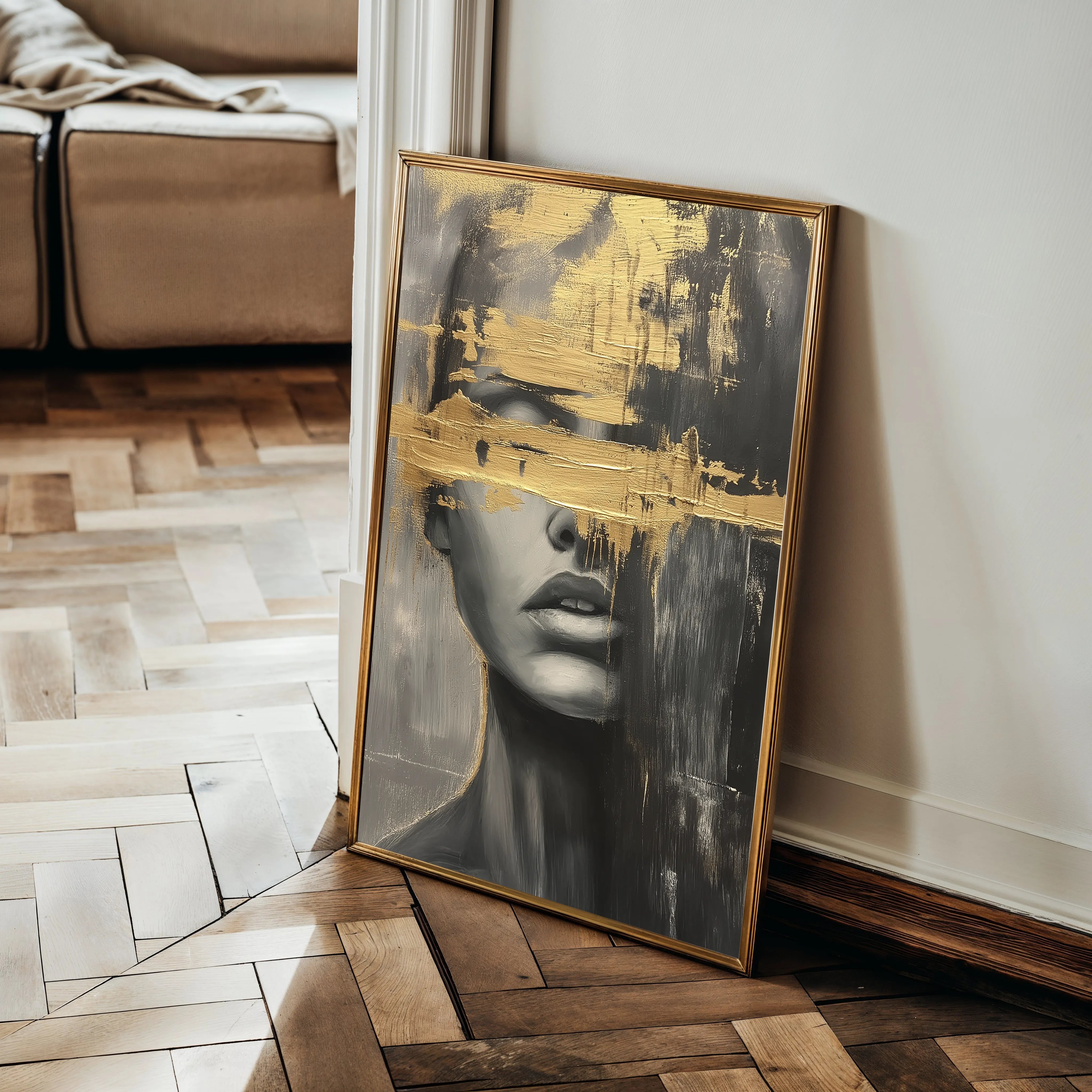 Portrait 036 Canvas Art 60 x 40 cm / Black