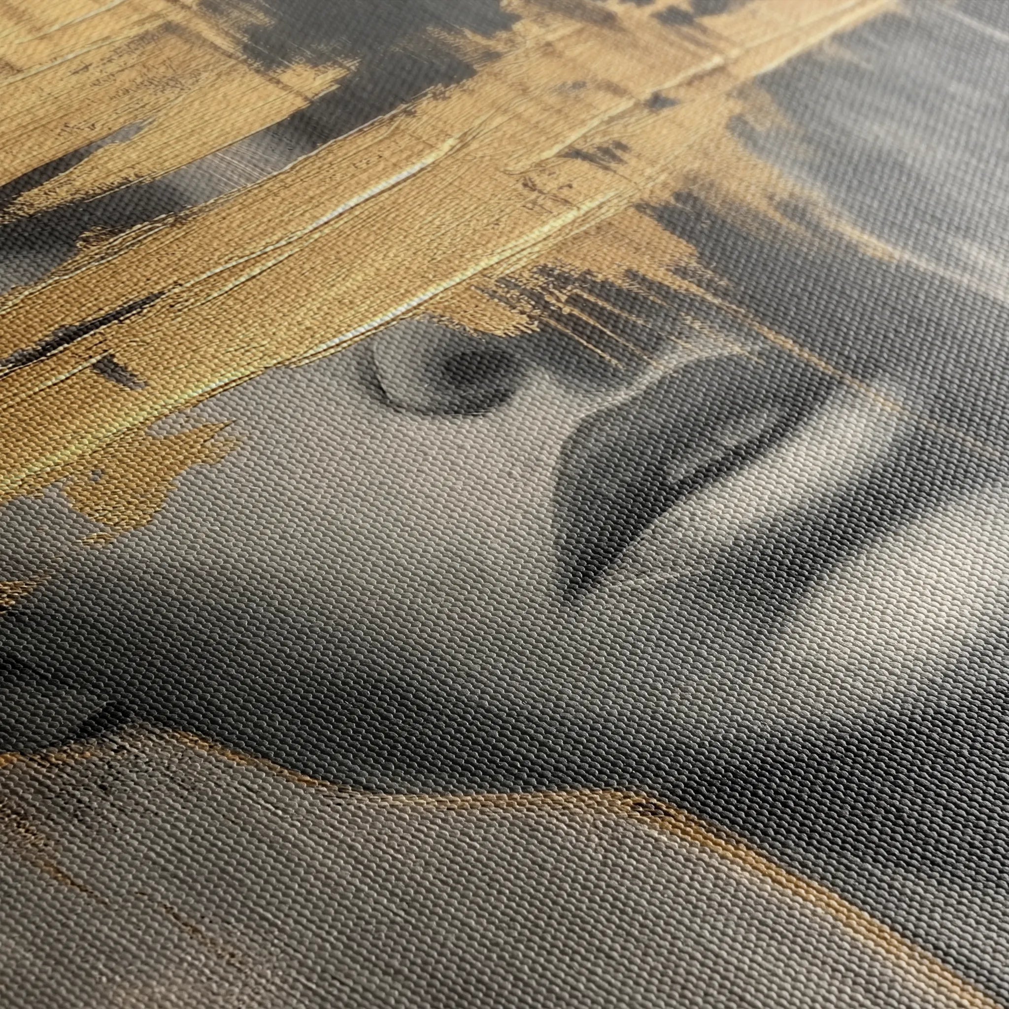 Portrait 036 Canvas Art 60 x 40 cm / Black