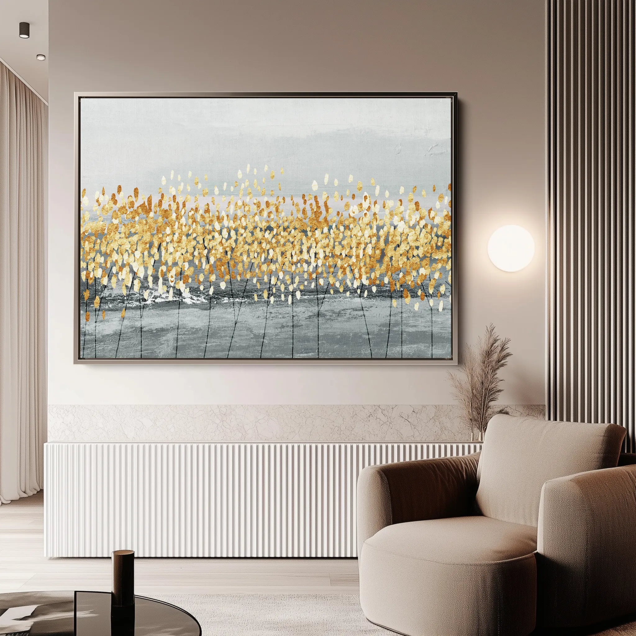 Abstract 037 Canvas Art 60 x 40 cm / Black