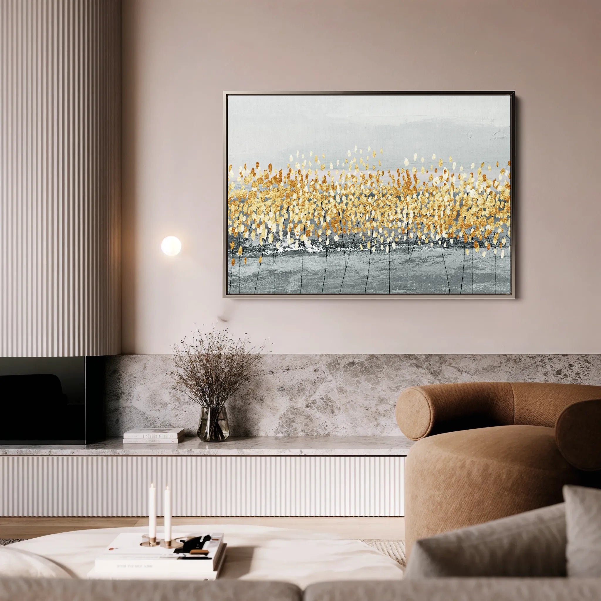 Abstract 037 Canvas Art 60 x 40 cm / Black