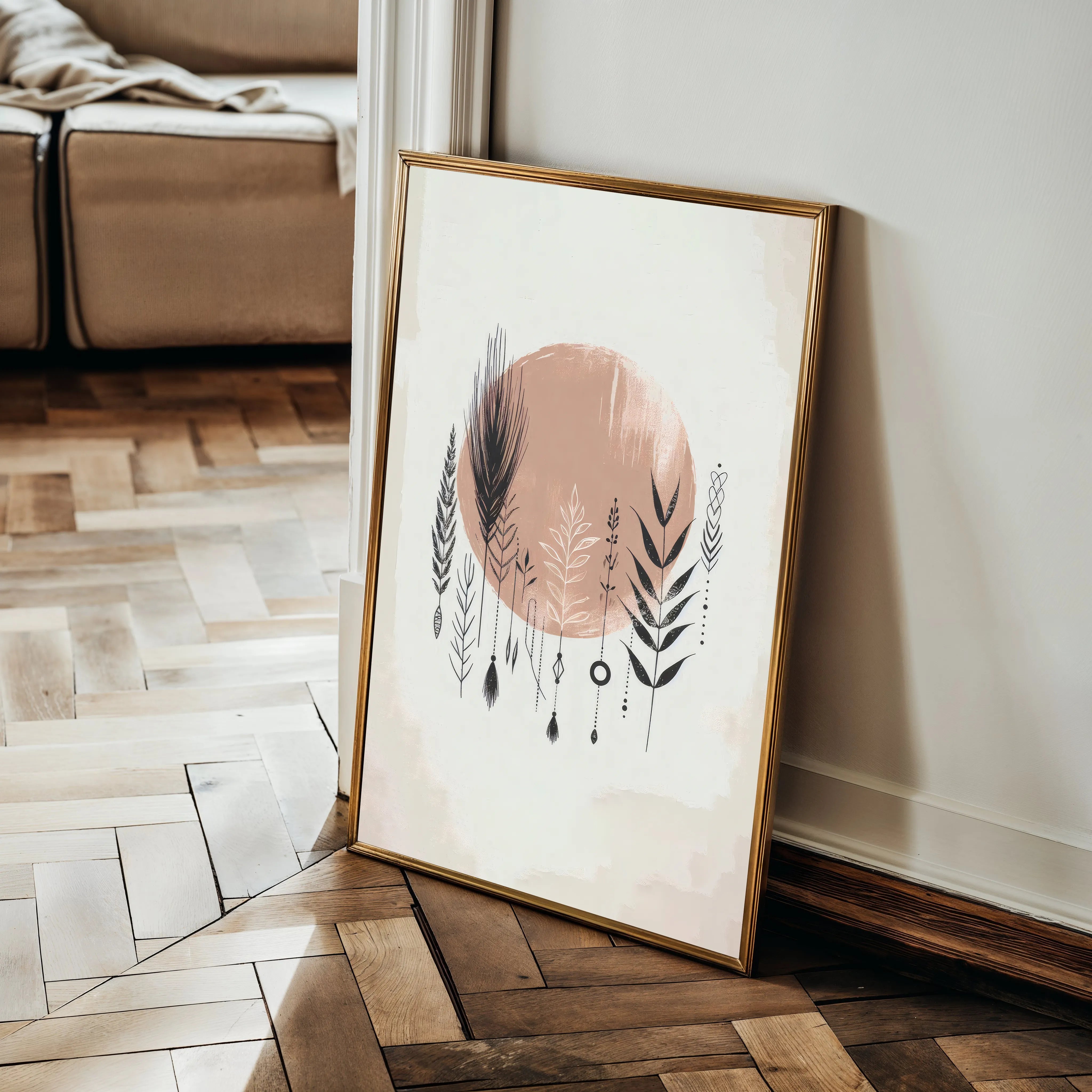 Boho 037 Canvas Art 60 x 40 cm / Black