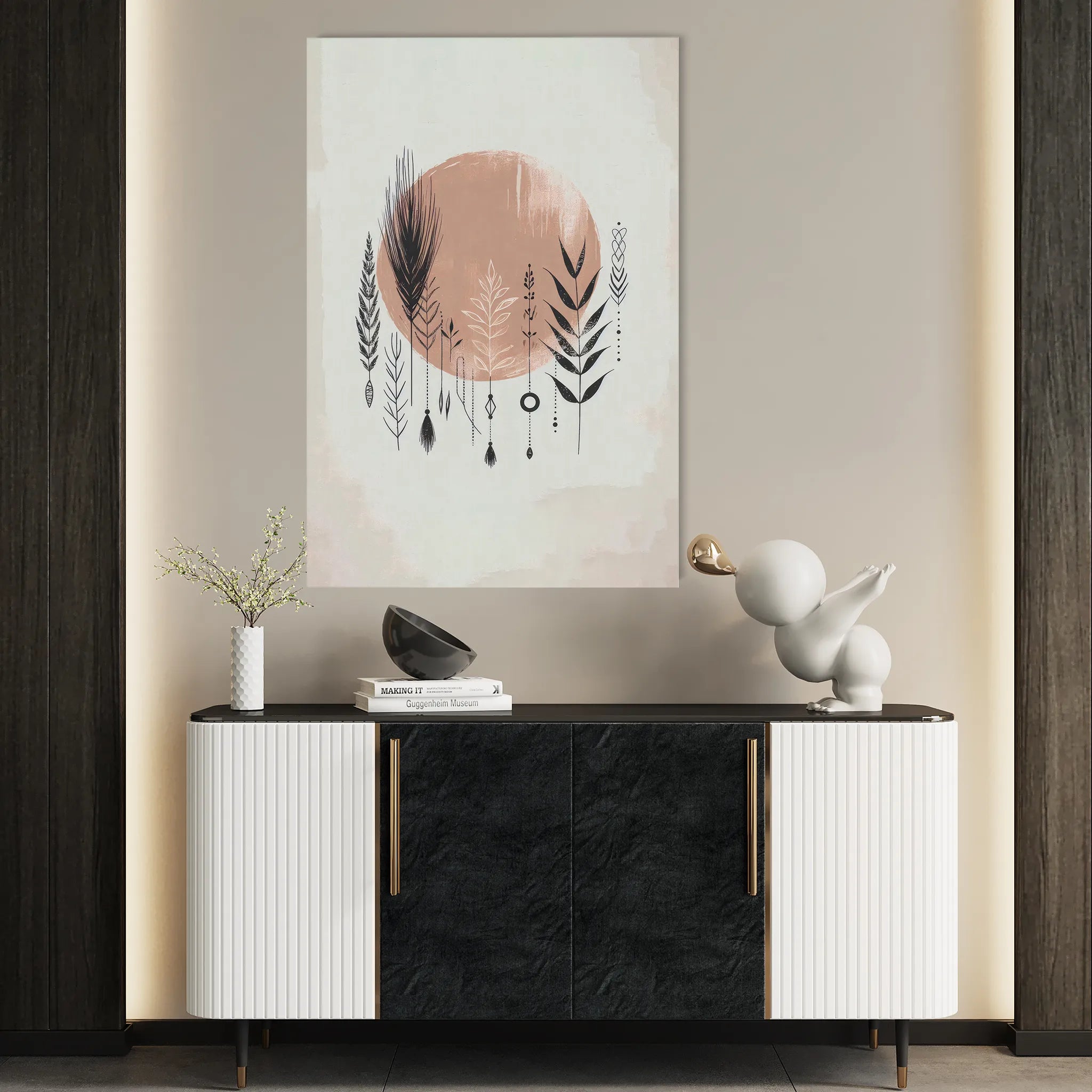 Boho 037 Canvas Art 60 x 40 cm / Black