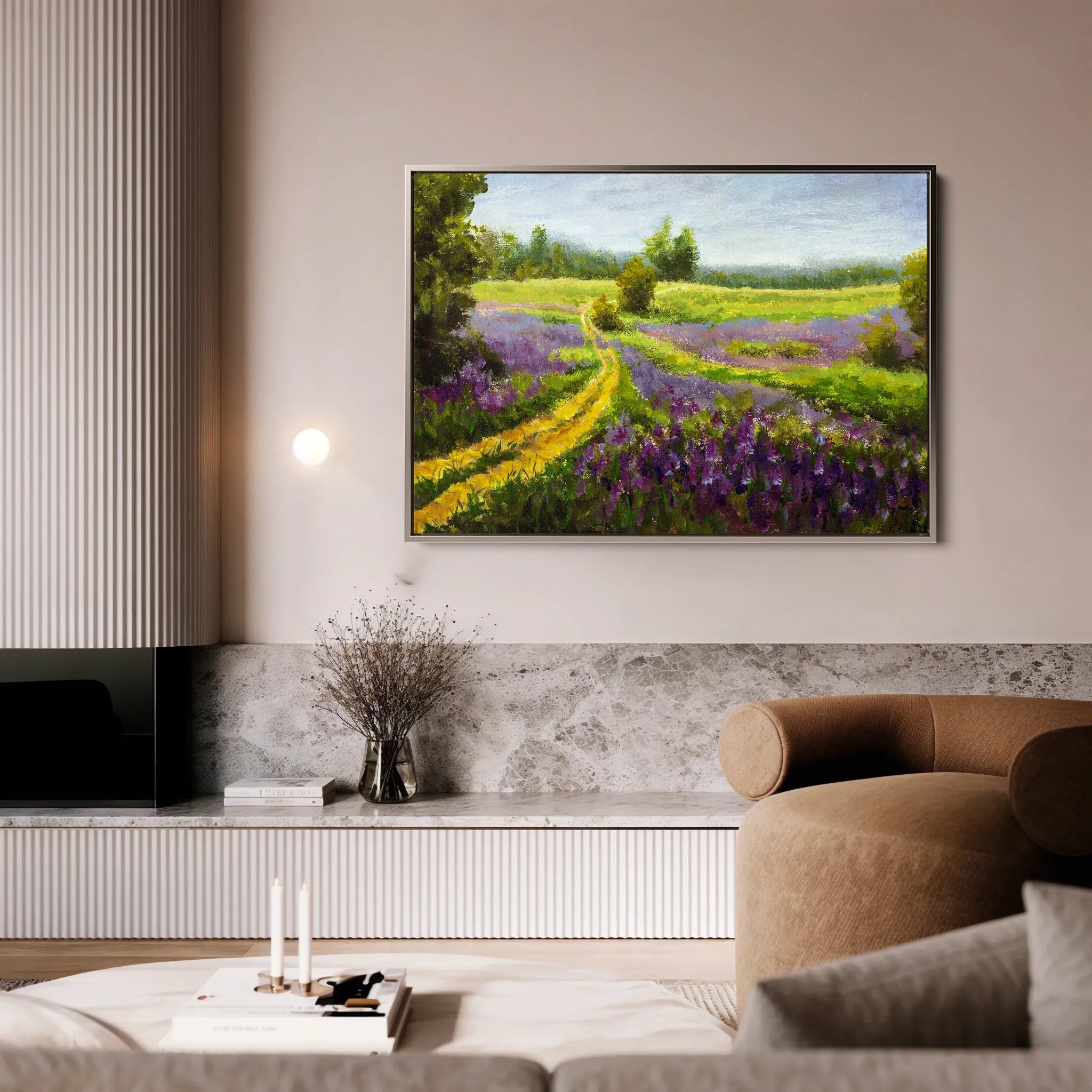 Landscape 037 Canvas Art 60 x 40 cm / Black