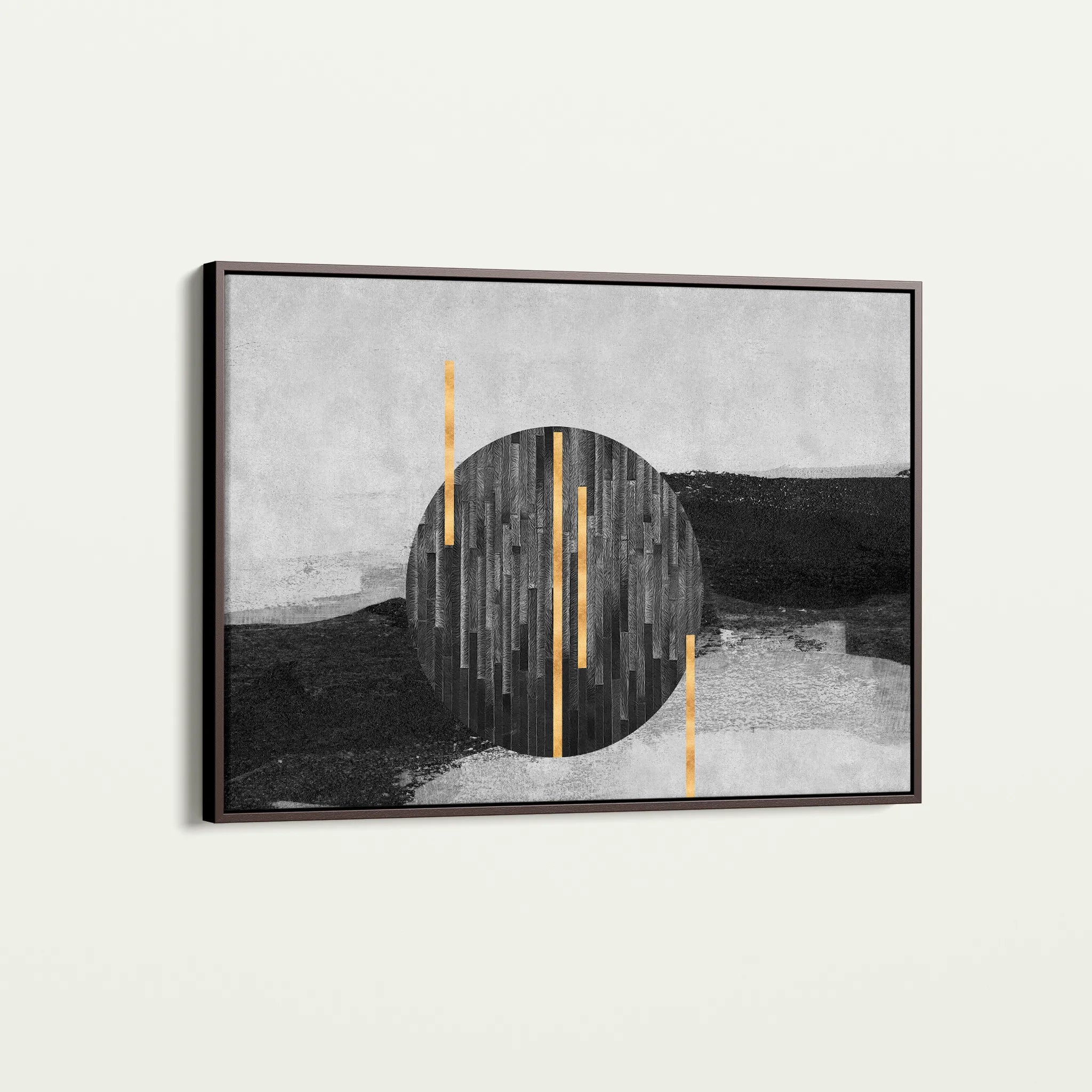 Abstract 038 Canvas Art 60 x 40 cm / Black