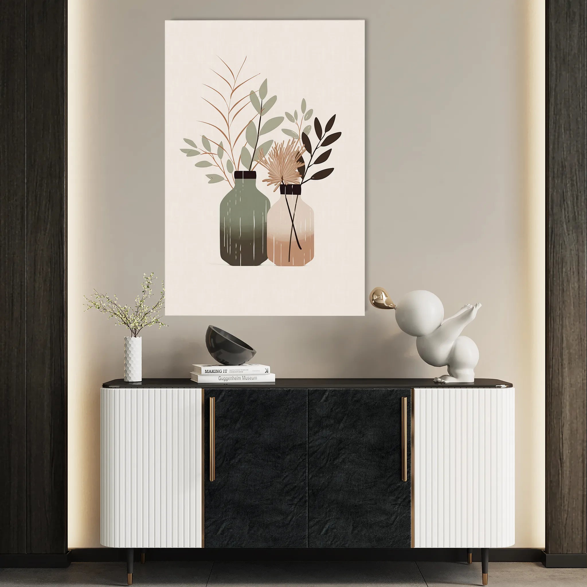 Boho 038 Canvas Art 60 x 40 cm / Black