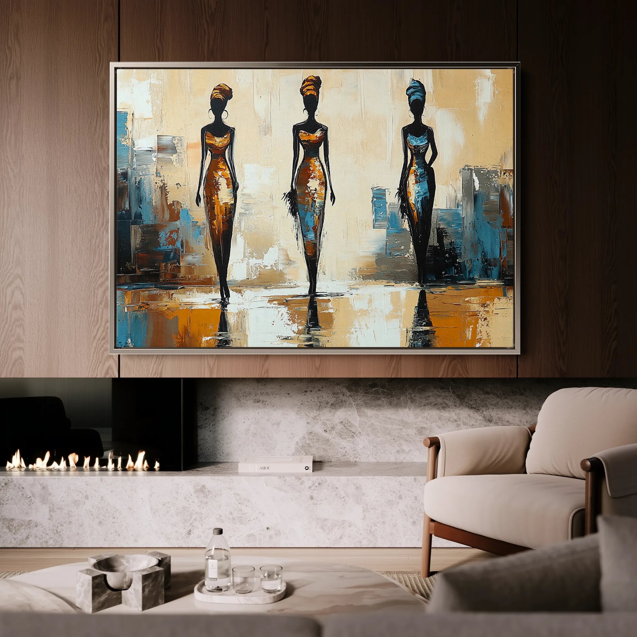 Portrait 038 Canvas Art 60 x 40 cm / Black