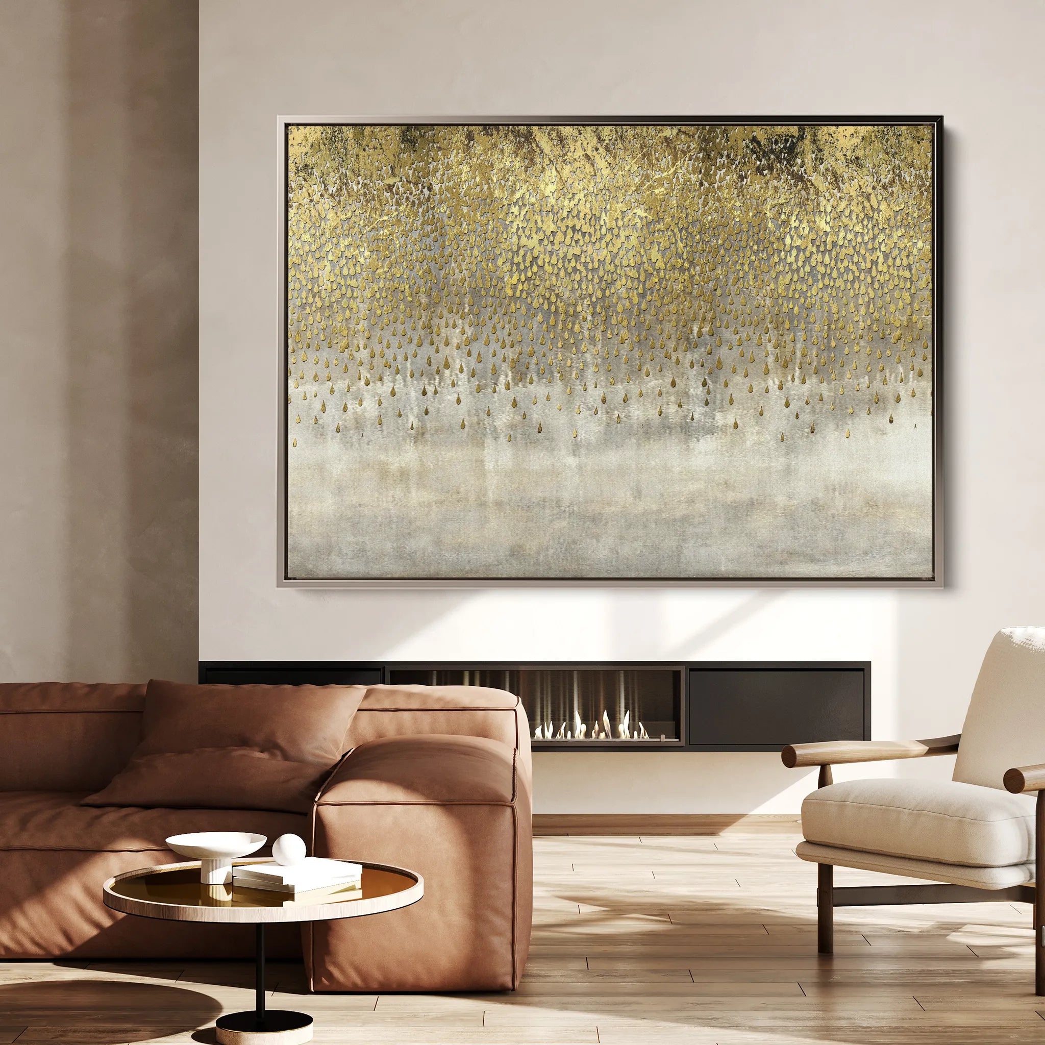 Abstract 039 Canvas Art 60 x 40 cm / Black