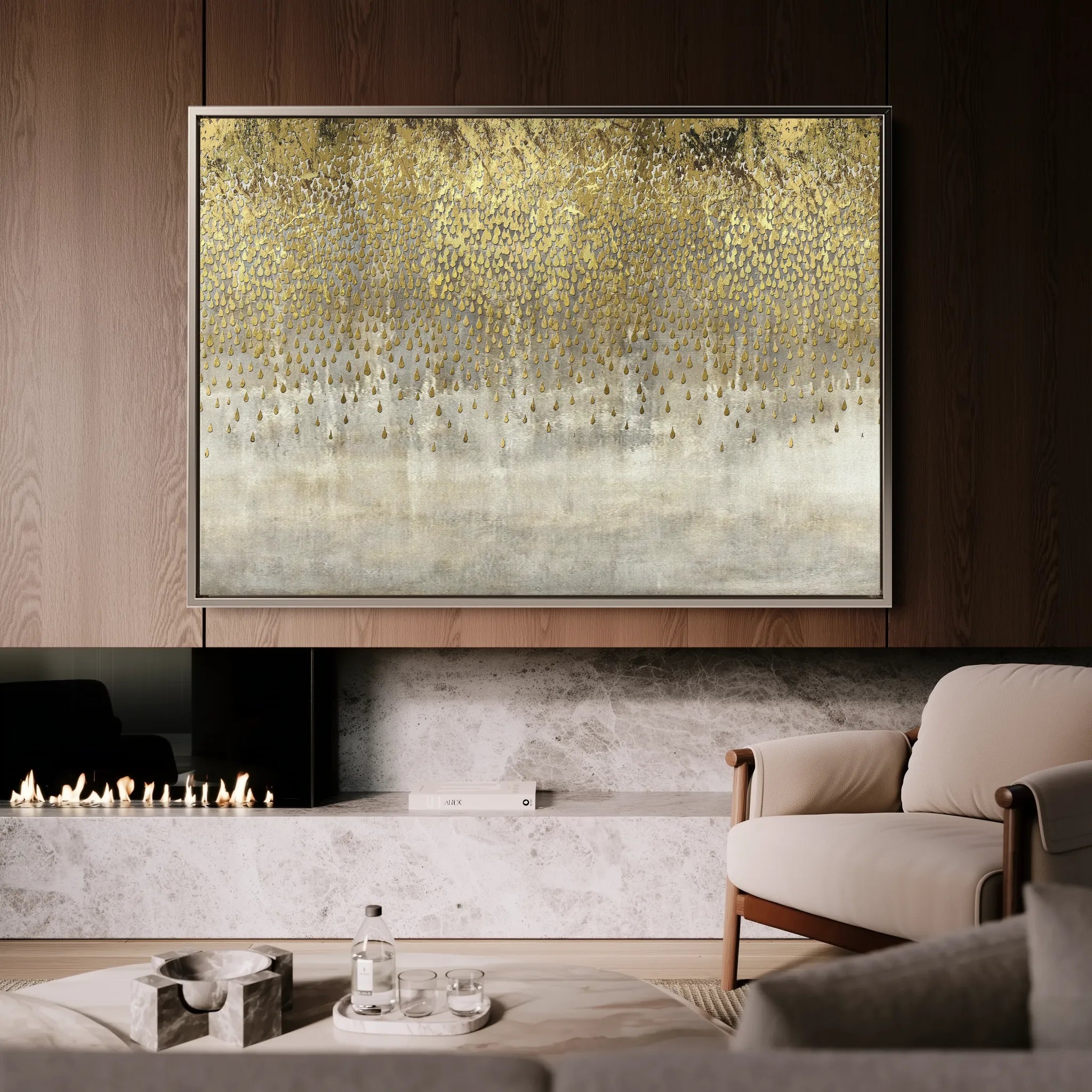Abstract 039 Canvas Art 60 x 40 cm / Black