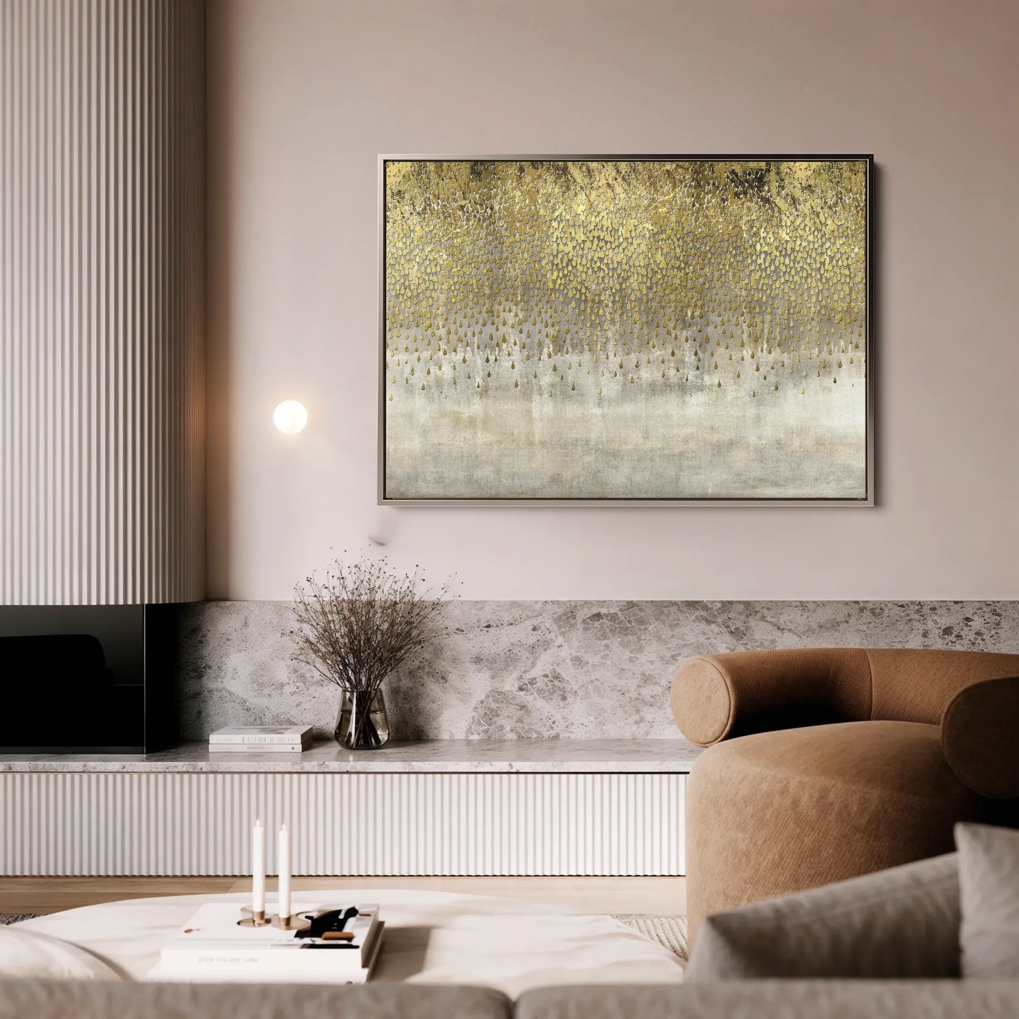 Abstract 039 Canvas Art 60 x 40 cm / Black