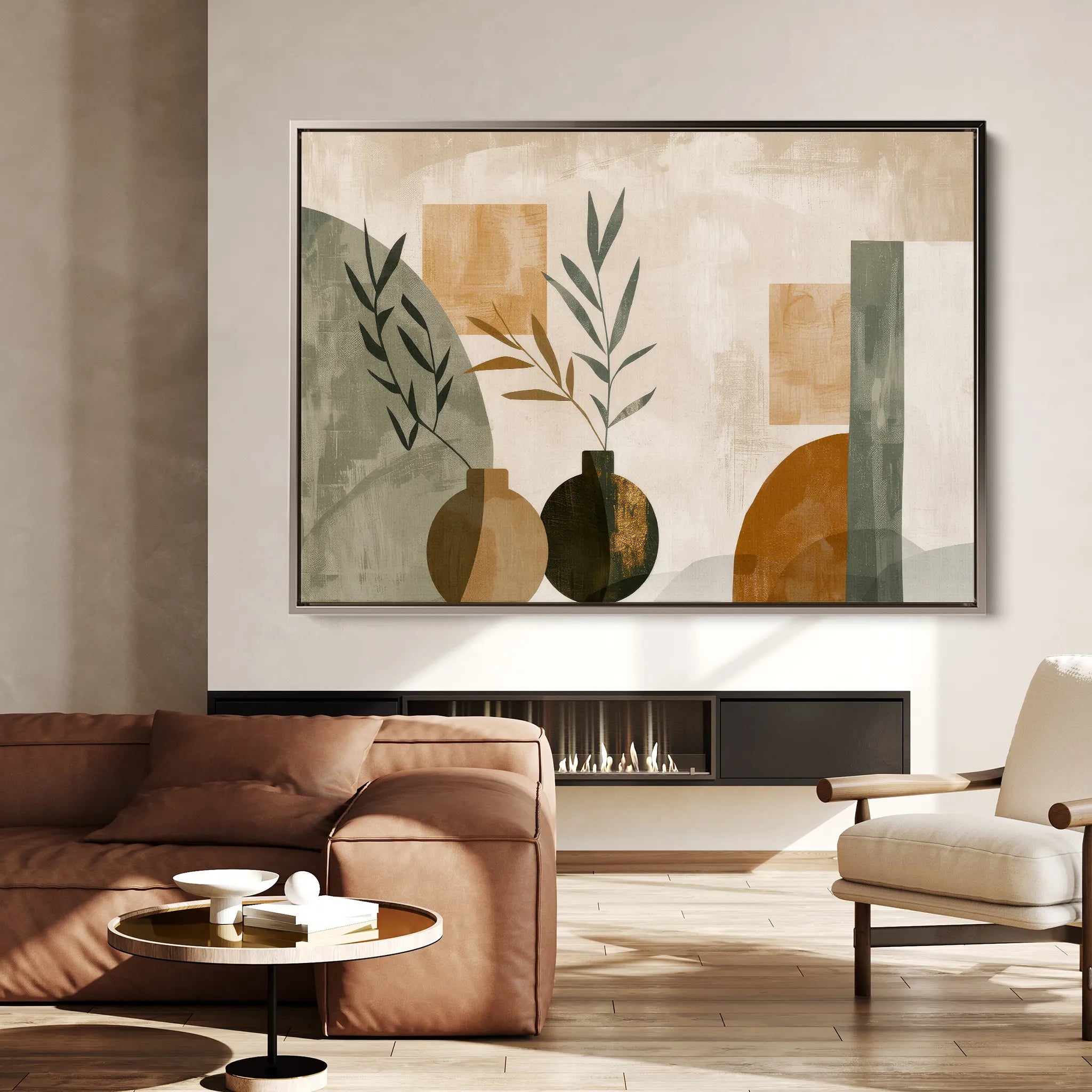 Boho 039 Canvas Art 60 x 40 cm / Black
