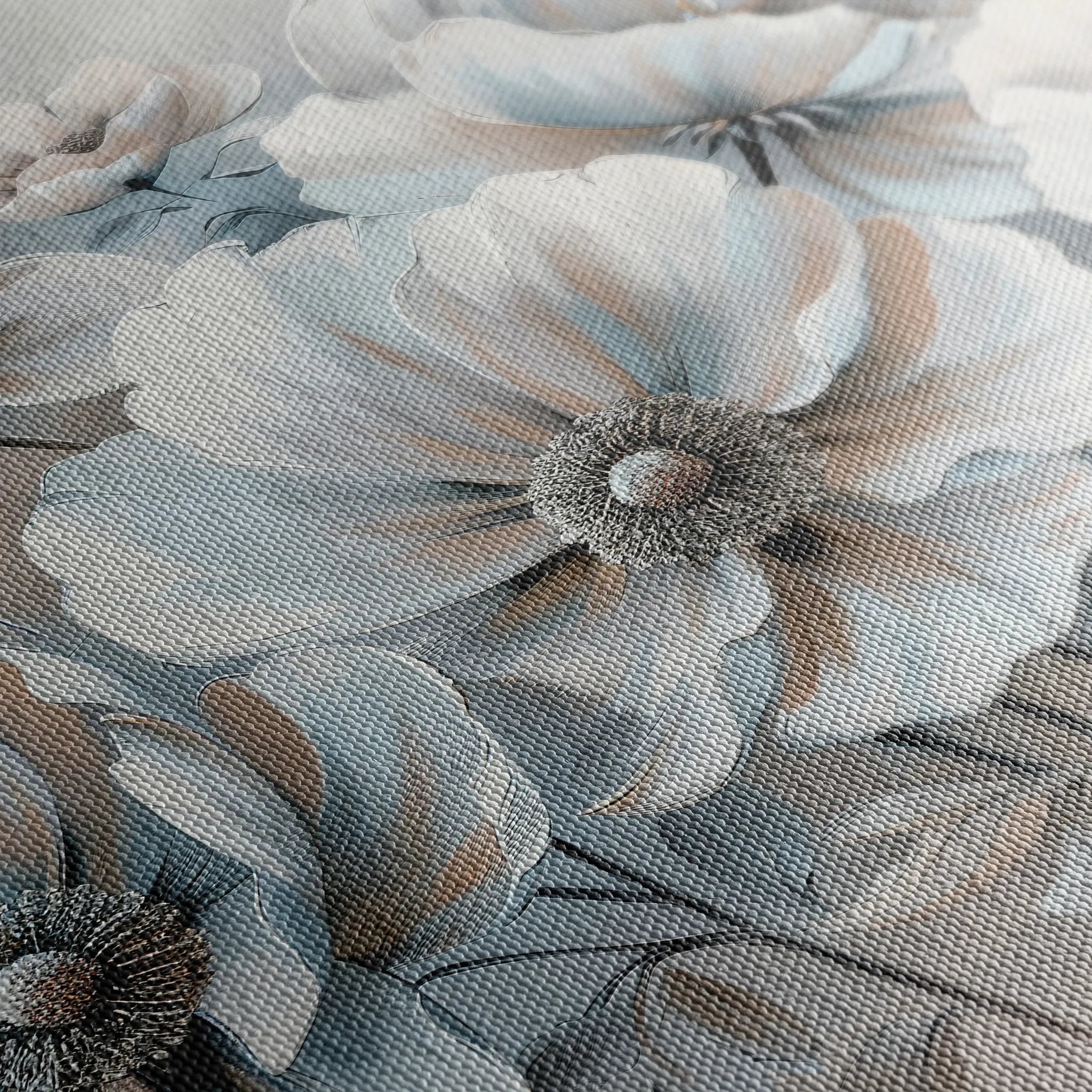 Floral 039 Canvas Art 60 x 40 cm / Black