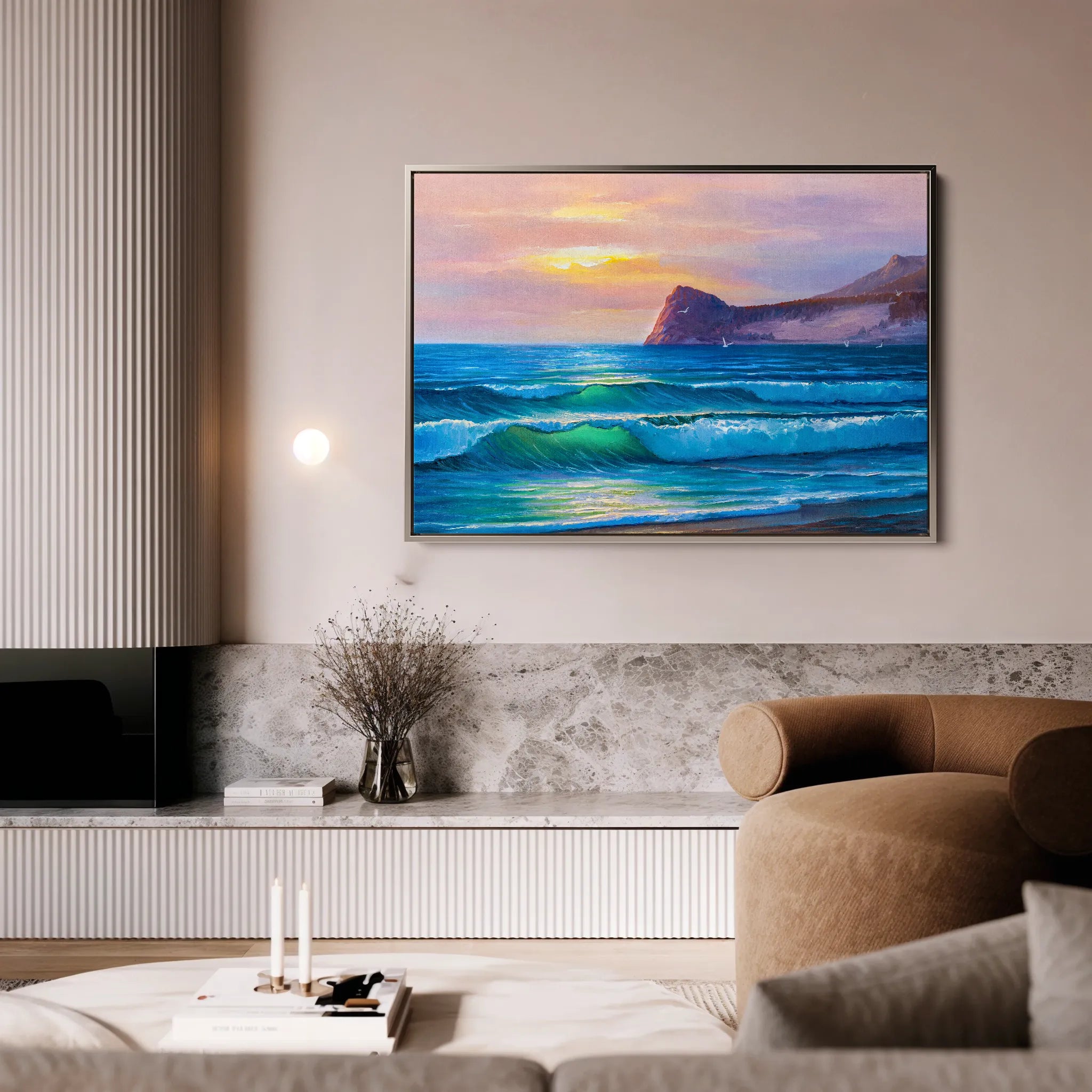 Landscape 039 Canvas Art 60 x 40 cm / Black