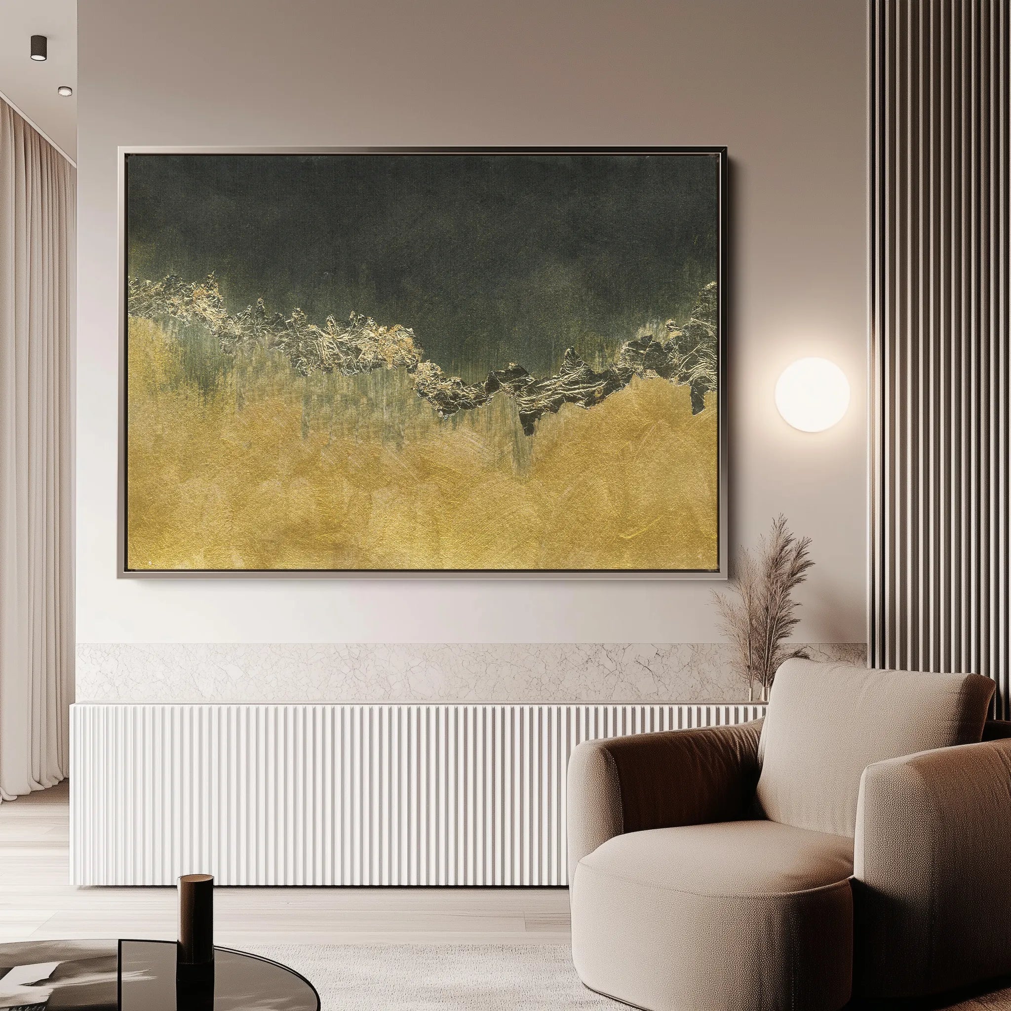 Abstract 040 Canvas Art 60 x 40 cm / Black