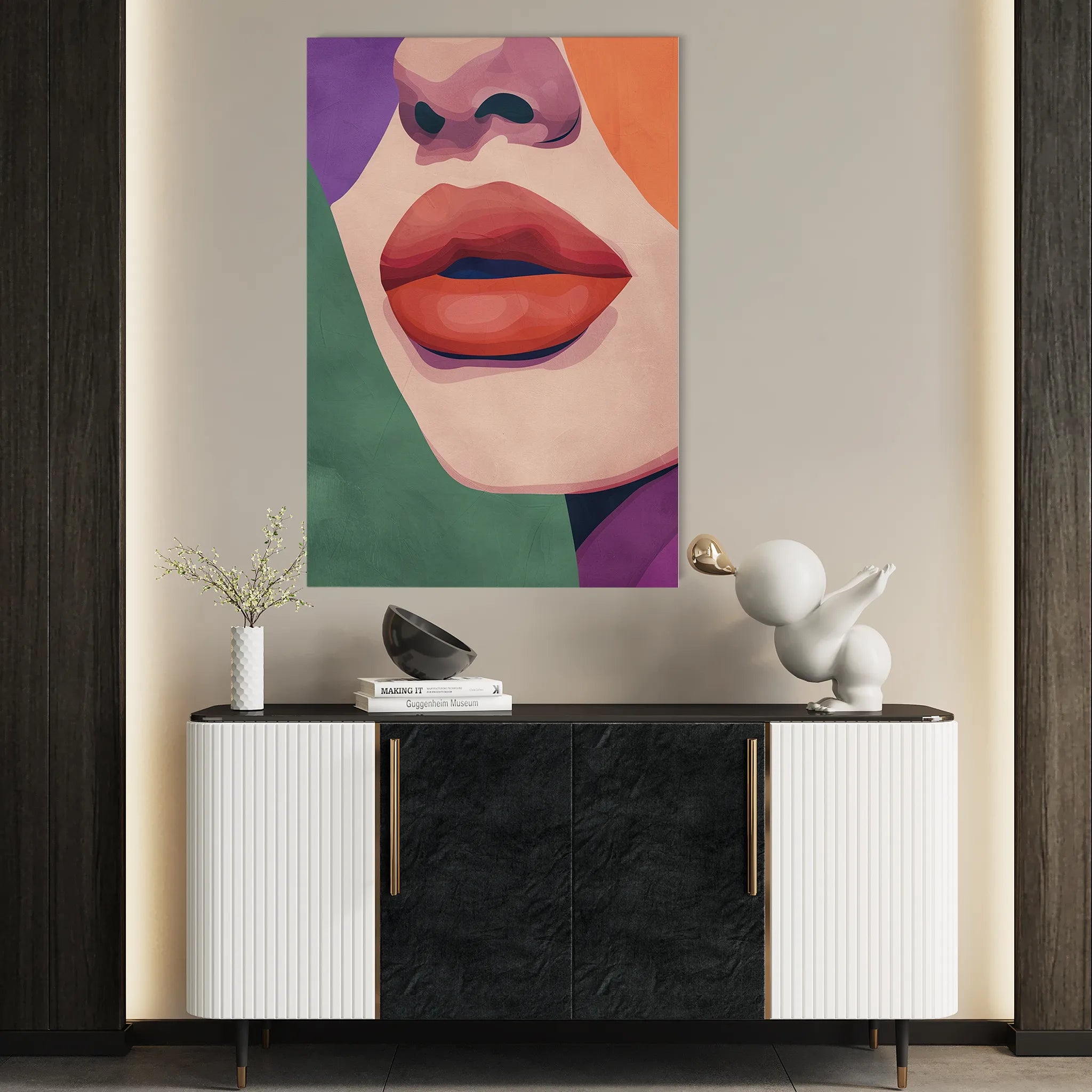 Portrait 040 Canvas Art 60 x 40 cm / Black