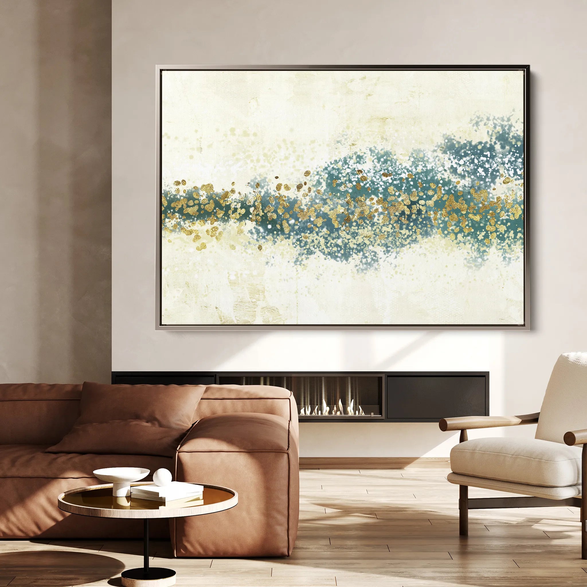 Abstract 041 Canvas Art 60 x 40 cm / Black