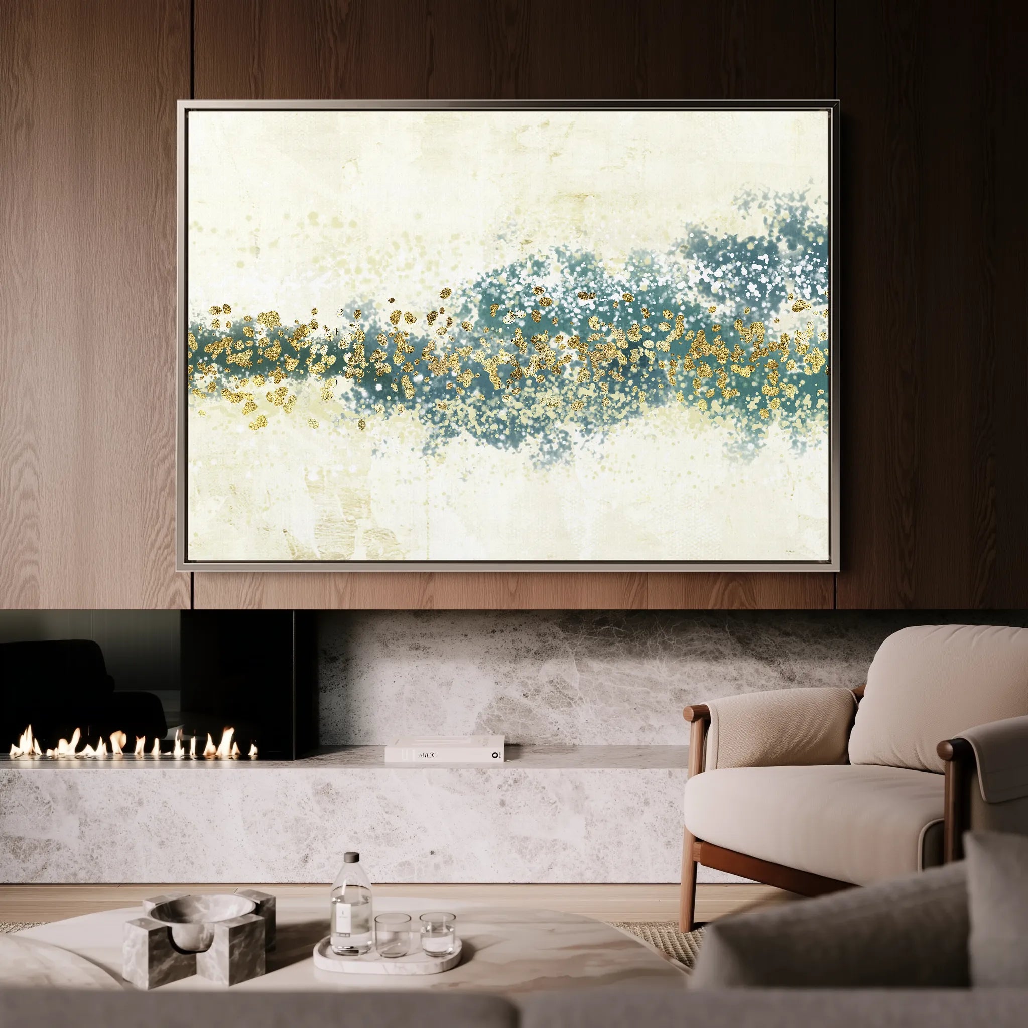 Abstract 041 Canvas Art 60 x 40 cm / Black