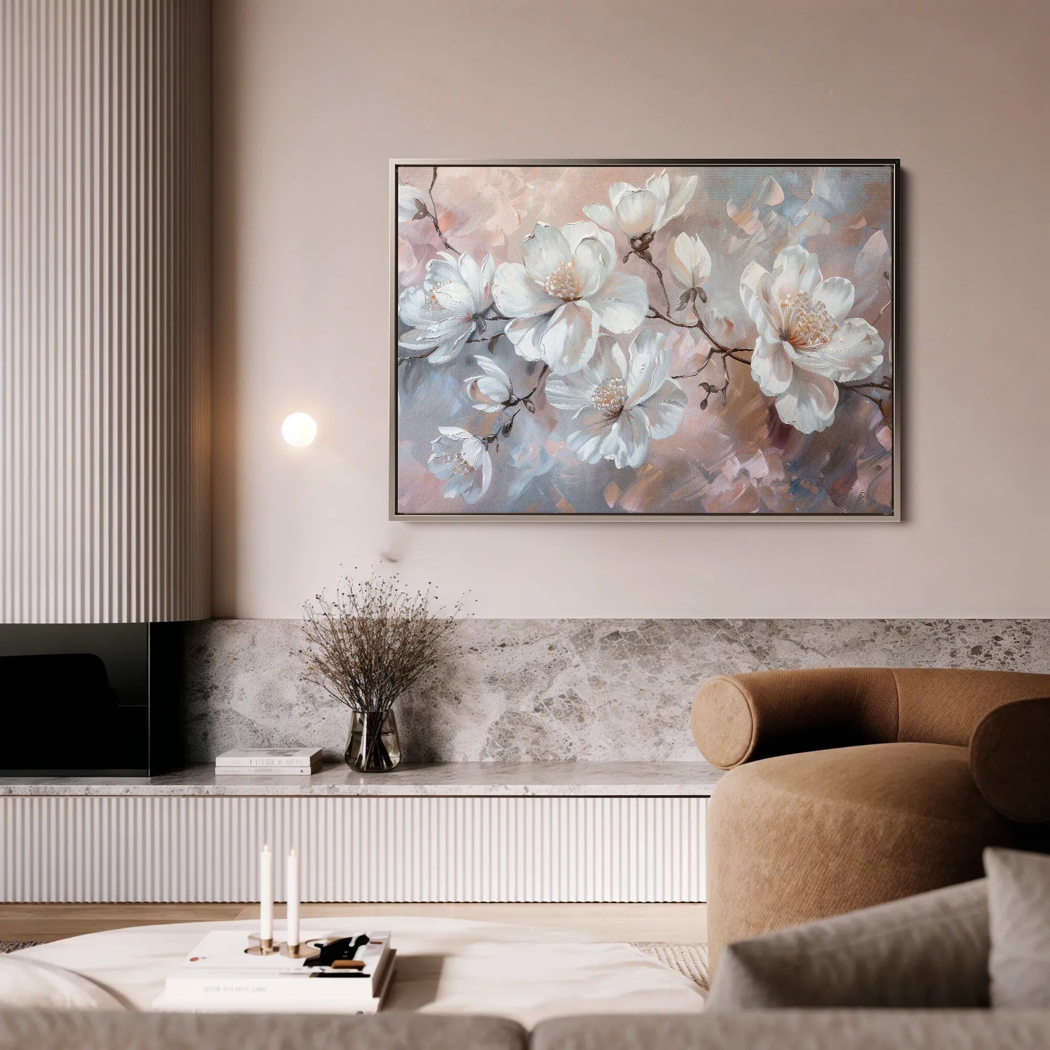 Floral 041 Canvas Art 60 x 40 cm / Black