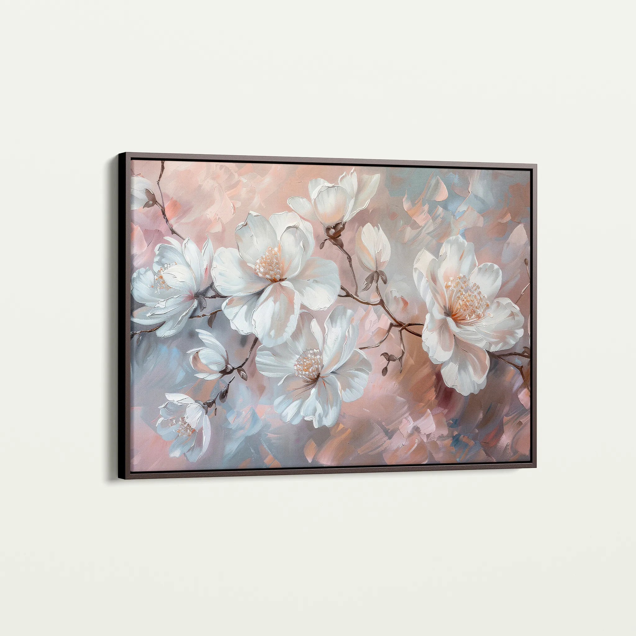 Floral 041 Canvas Art 60 x 40 cm / Black