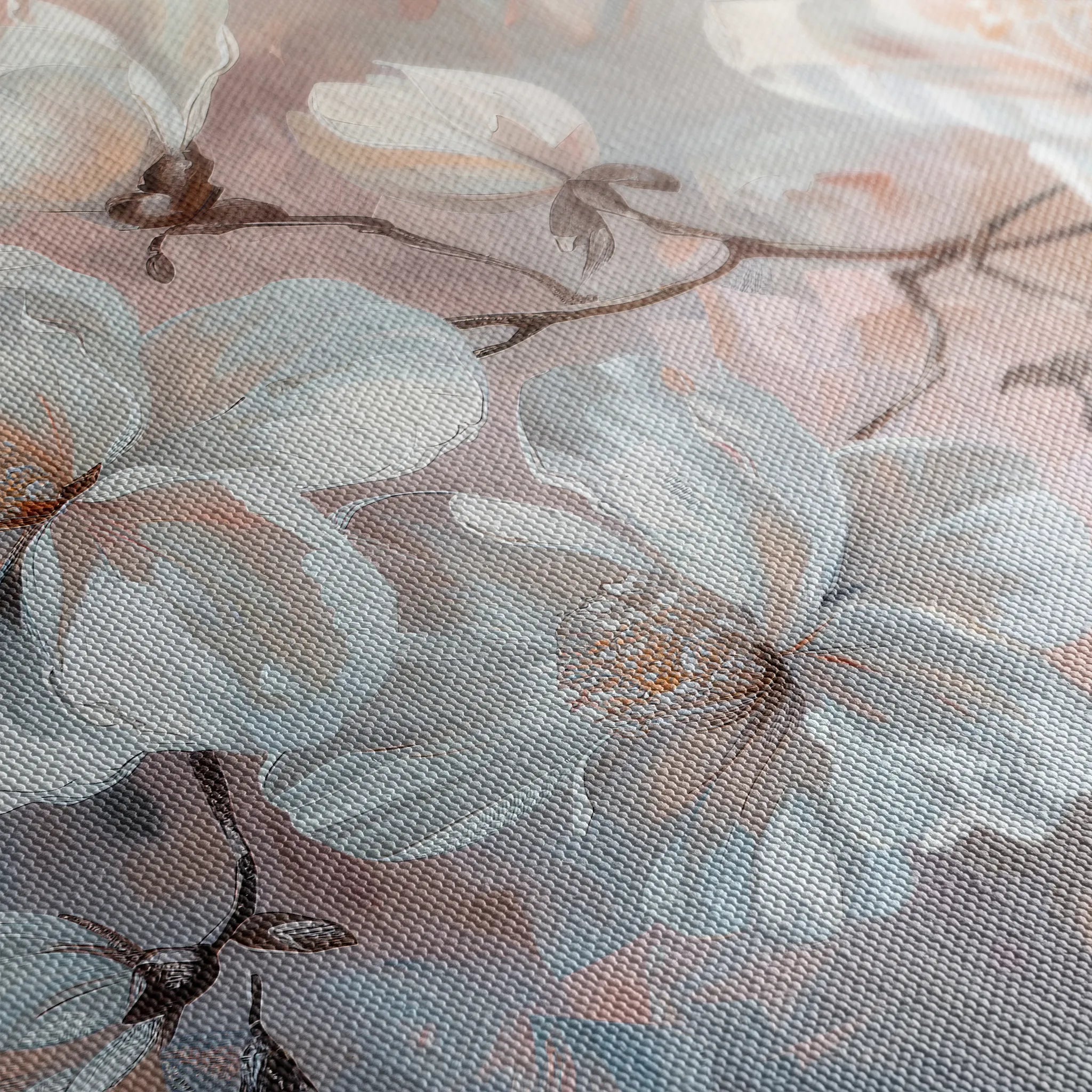 Floral 041 Canvas Art 60 x 40 cm / Black