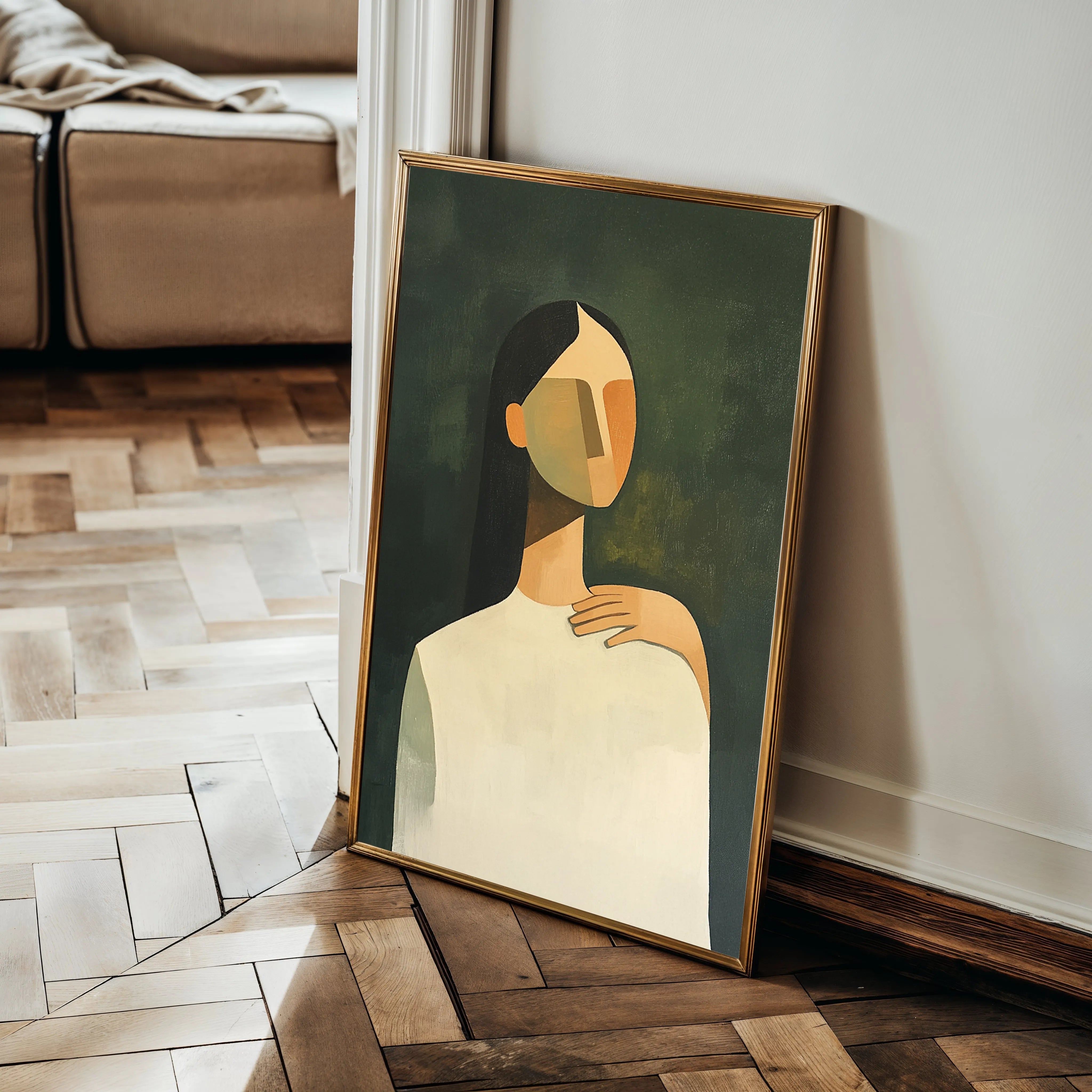 Portrait 041 Canvas Art 60 x 40 cm / Black